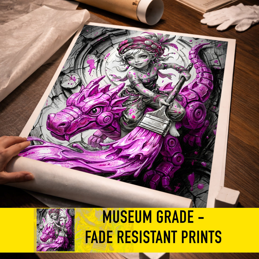 Relm Arrowny Art Print – Monochrome Imagination Edition | Final Fantasy VI Fine Art
