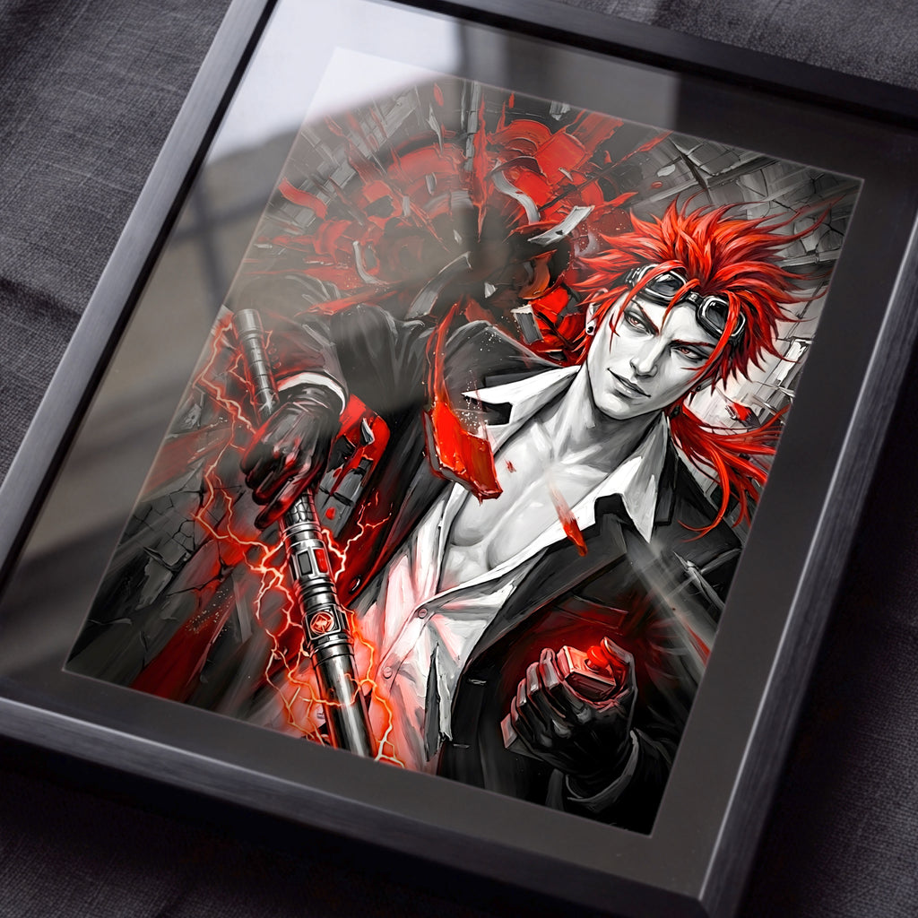 Reno Art Print – Monochrome Detonation Edition | Final Fantasy VII Turks Fine Art