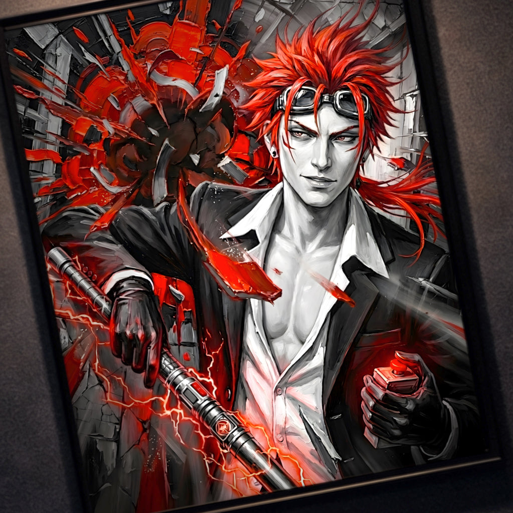 Reno Art Print – Monochrome Detonation Edition | Final Fantasy VII Turks Fine Art