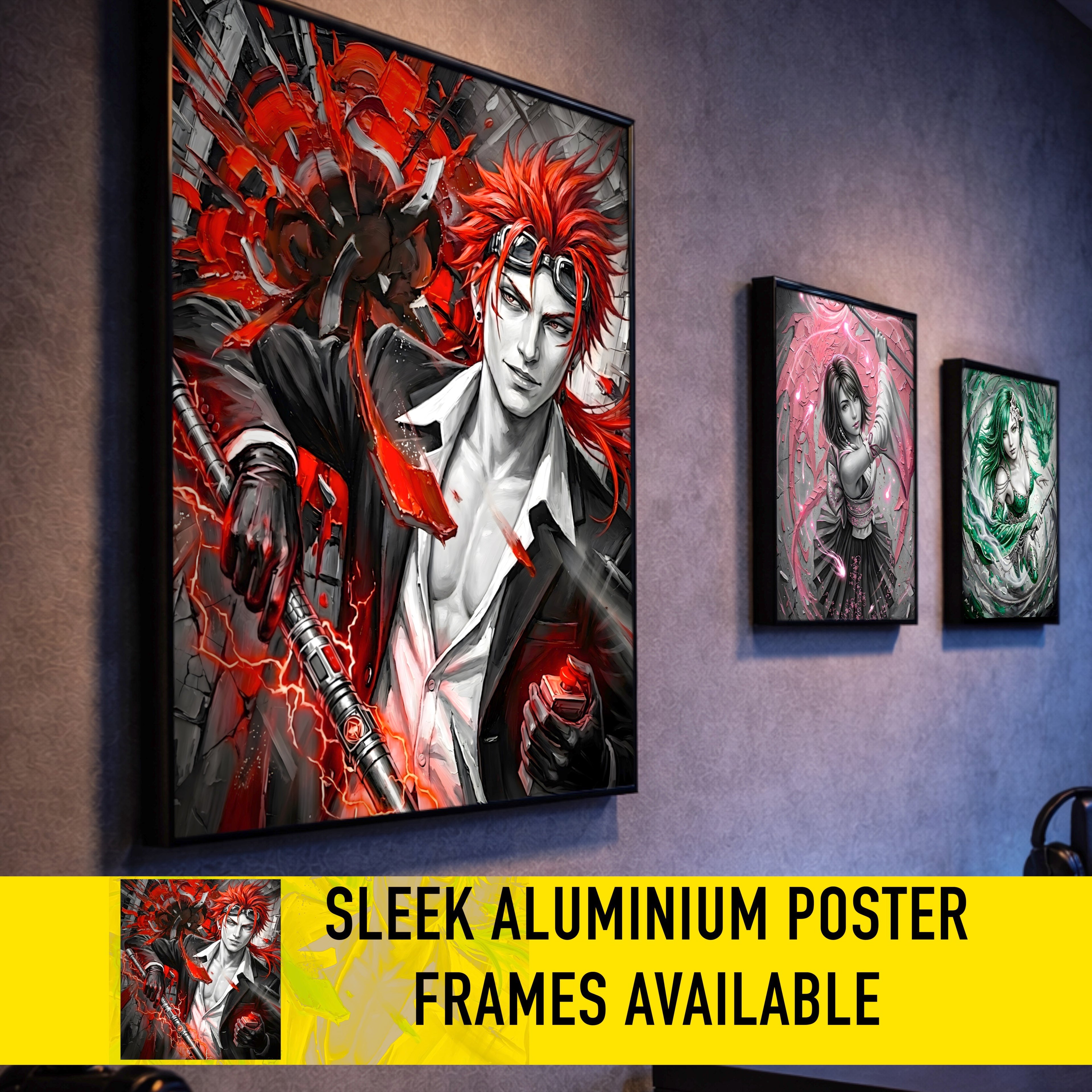 Reno Art Print – Monochrome Detonation Edition | Final Fantasy VII Turks Fine Art