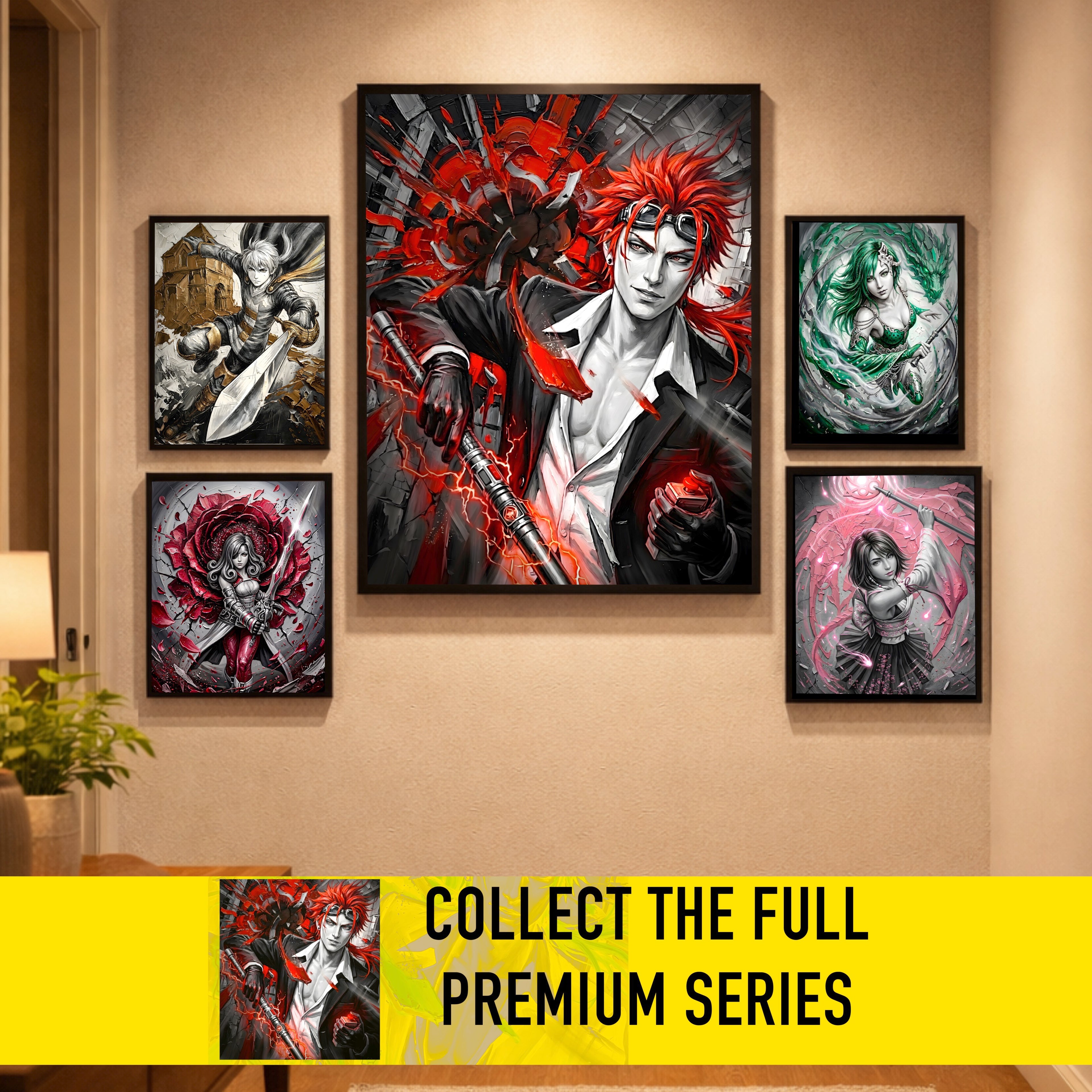 Reno Art Print – Monochrome Detonation Edition | Final Fantasy VII Turks Fine Art