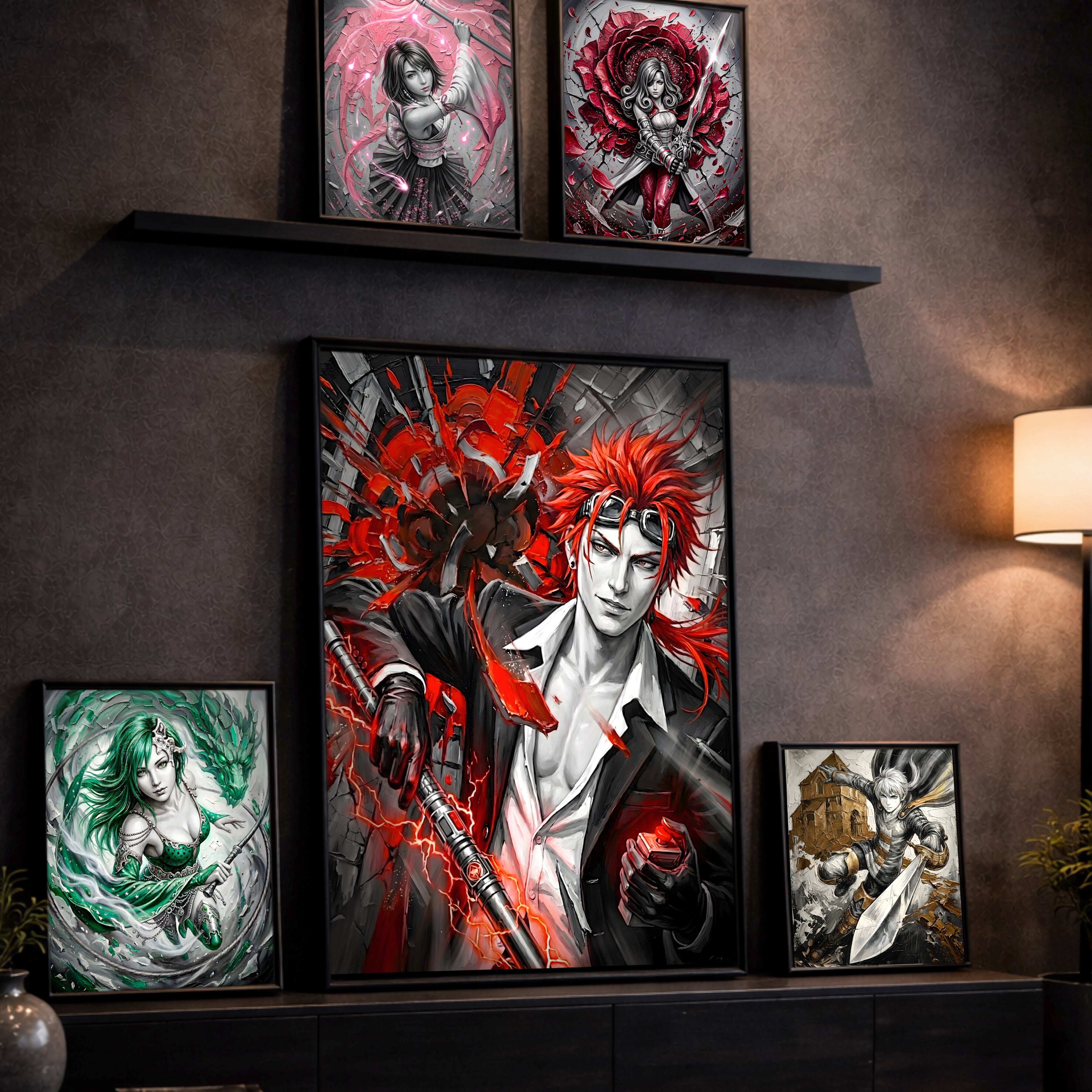 Reno Art Print – Monochrome Detonation Edition | Final Fantasy VII Turks Fine Art