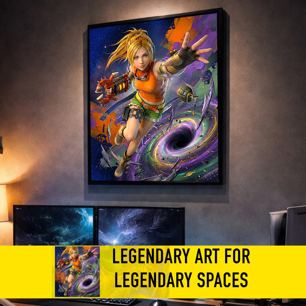 Rikku Poster | Final Fantasy X Mix Overdrive Limit Break Artwork | FFX Remaster Wall Art Fine Art Print
