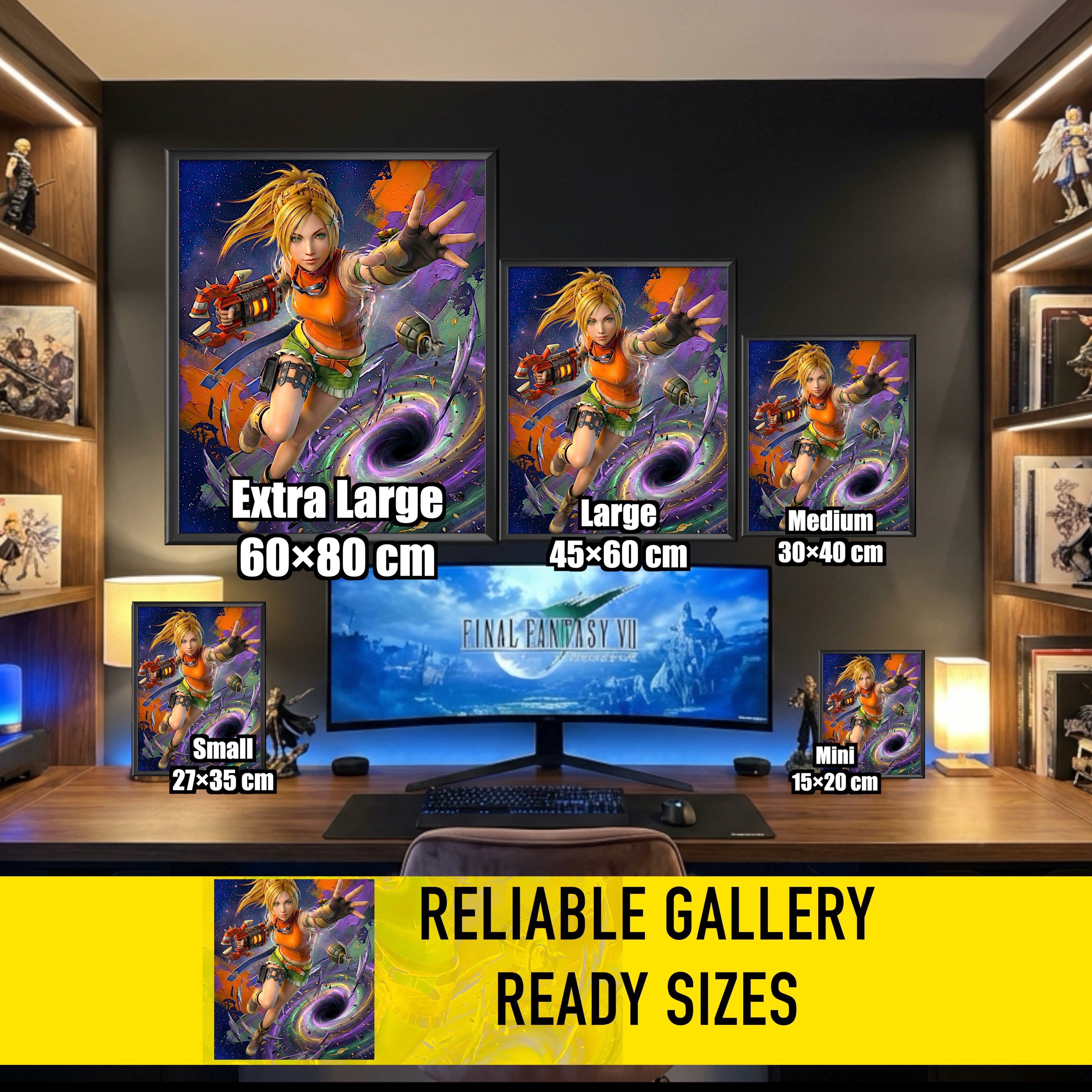 Rikku Poster | Final Fantasy X Mix Overdrive Limit Break Artwork | FFX Remaster Wall Art Fine Art Print