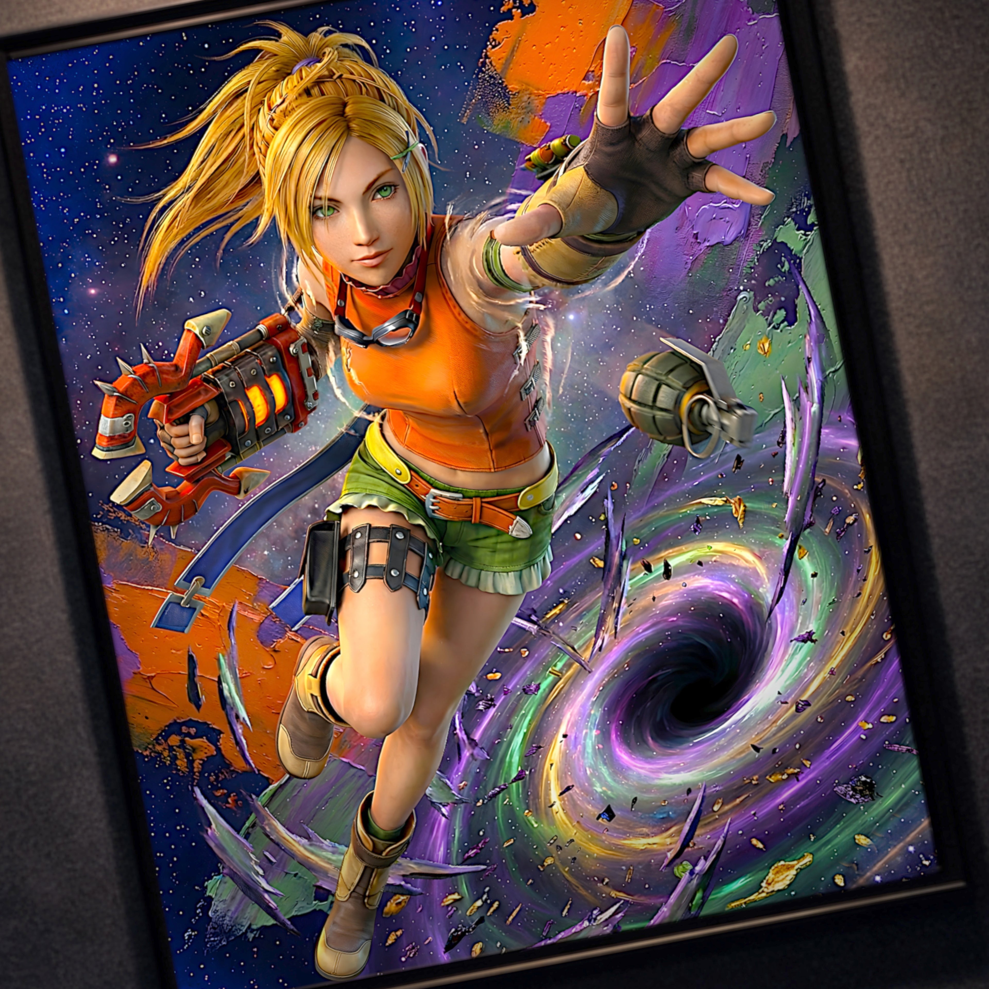 Rikku Poster | Final Fantasy X Mix Overdrive Limit Break Artwork | FFX Remaster Wall Art Fine Art Print