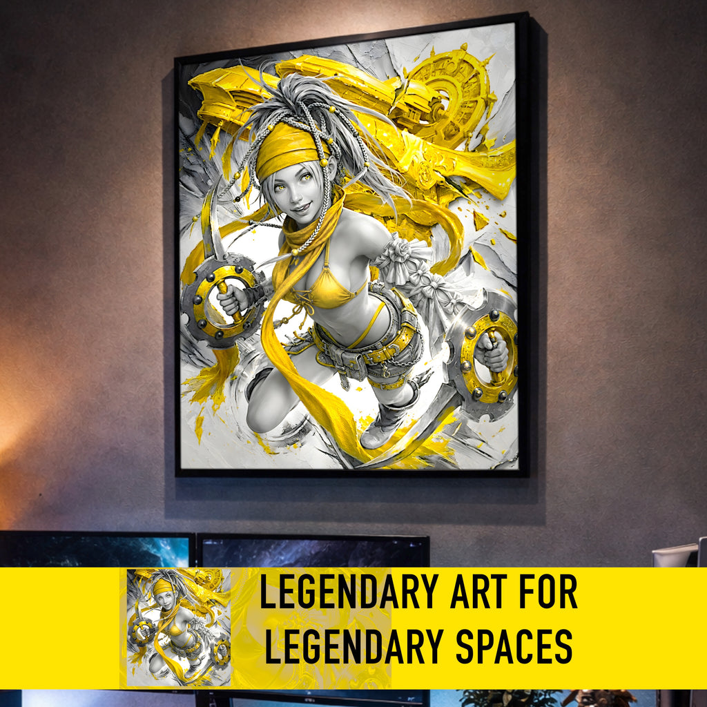 Rikku Art Print – Monochrome Maverick Edition | Final Fantasy X-2 Fine Art