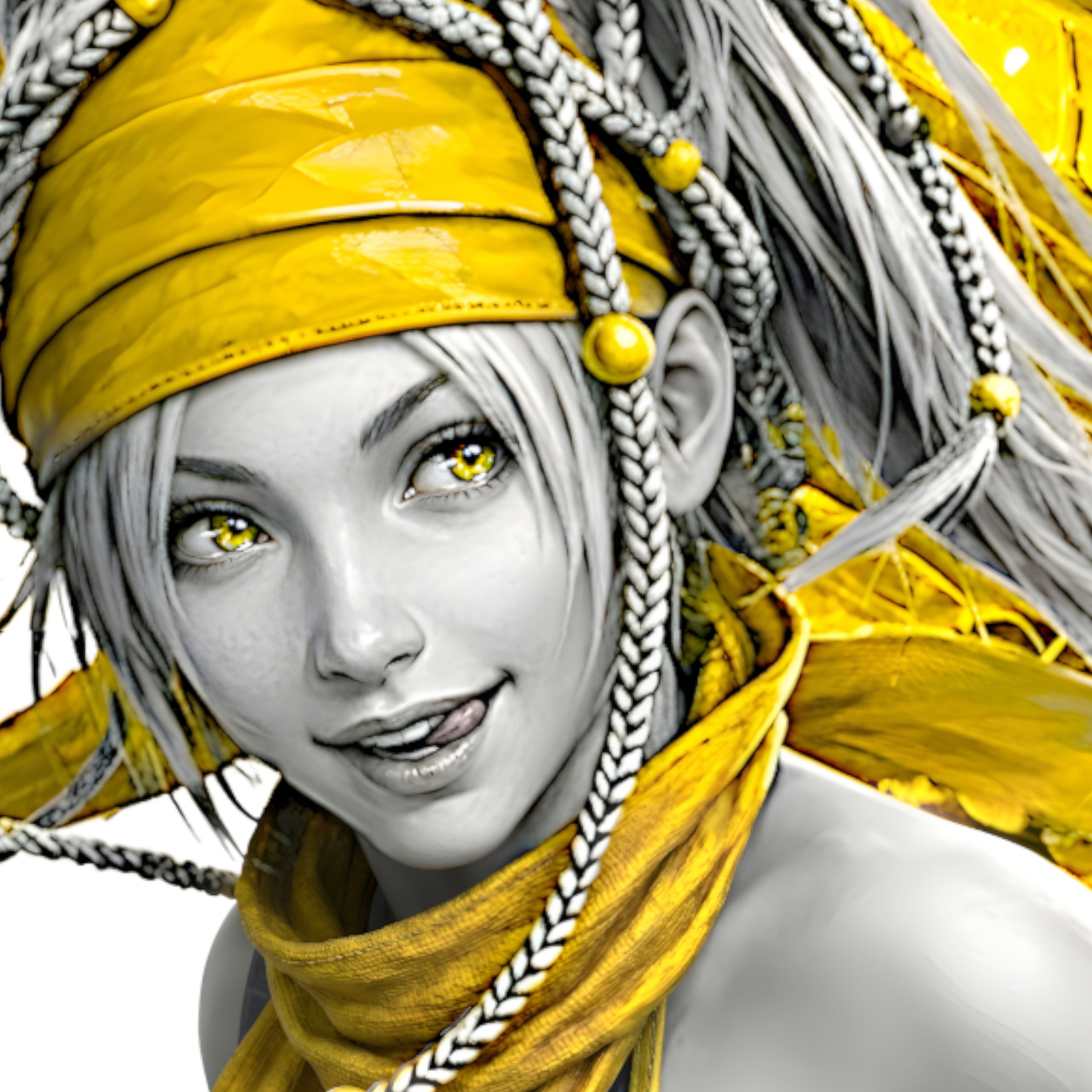 Rikku Art Print – Monochrome Maverick Edition | Final Fantasy X-2 Fine Art