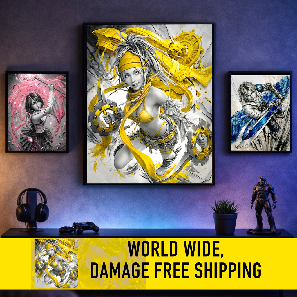 Rikku Art Print – Monochrome Maverick Edition | Final Fantasy X-2 Fine Art