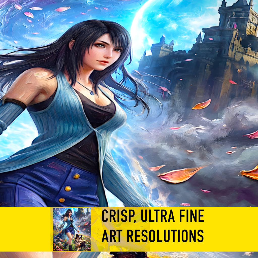 Rinoa Heartilly Art Print – Flower Field Tribute | Final Fantasy VIII Remastered JRPG Wall Art