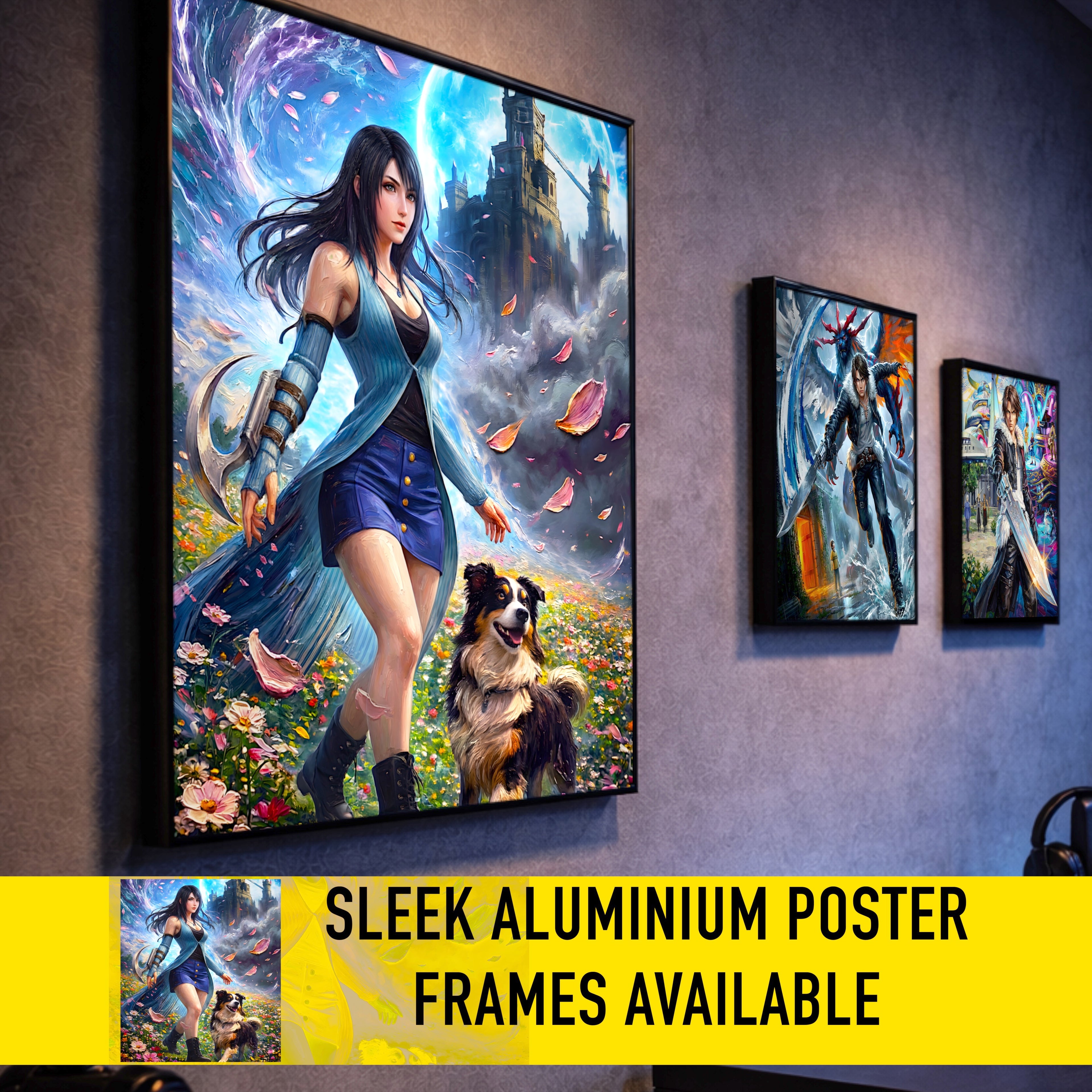 Rinoa Heartilly Art Print – Flower Field Tribute | Final Fantasy VIII Remastered JRPG Wall Art