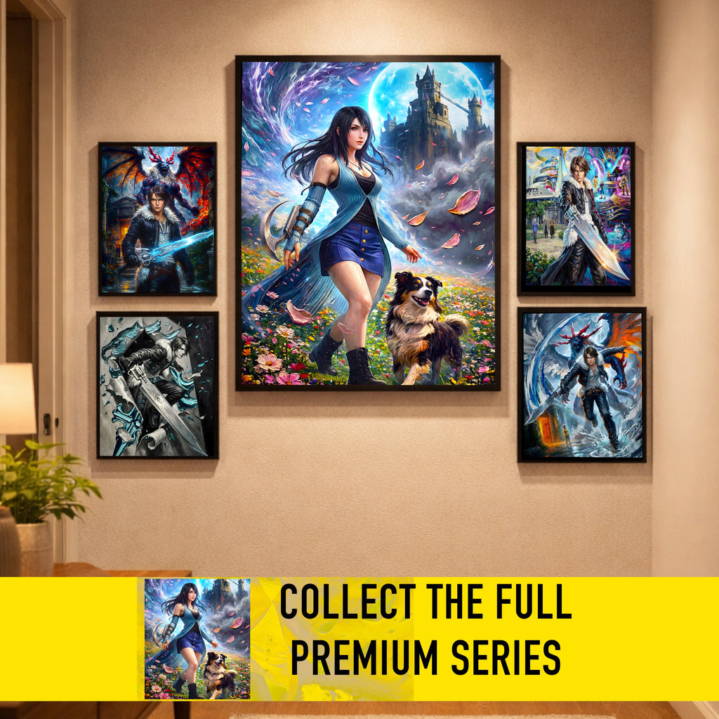 Rinoa Heartilly Art Print – Flower Field Tribute | Final Fantasy VIII Remastered JRPG Wall Art