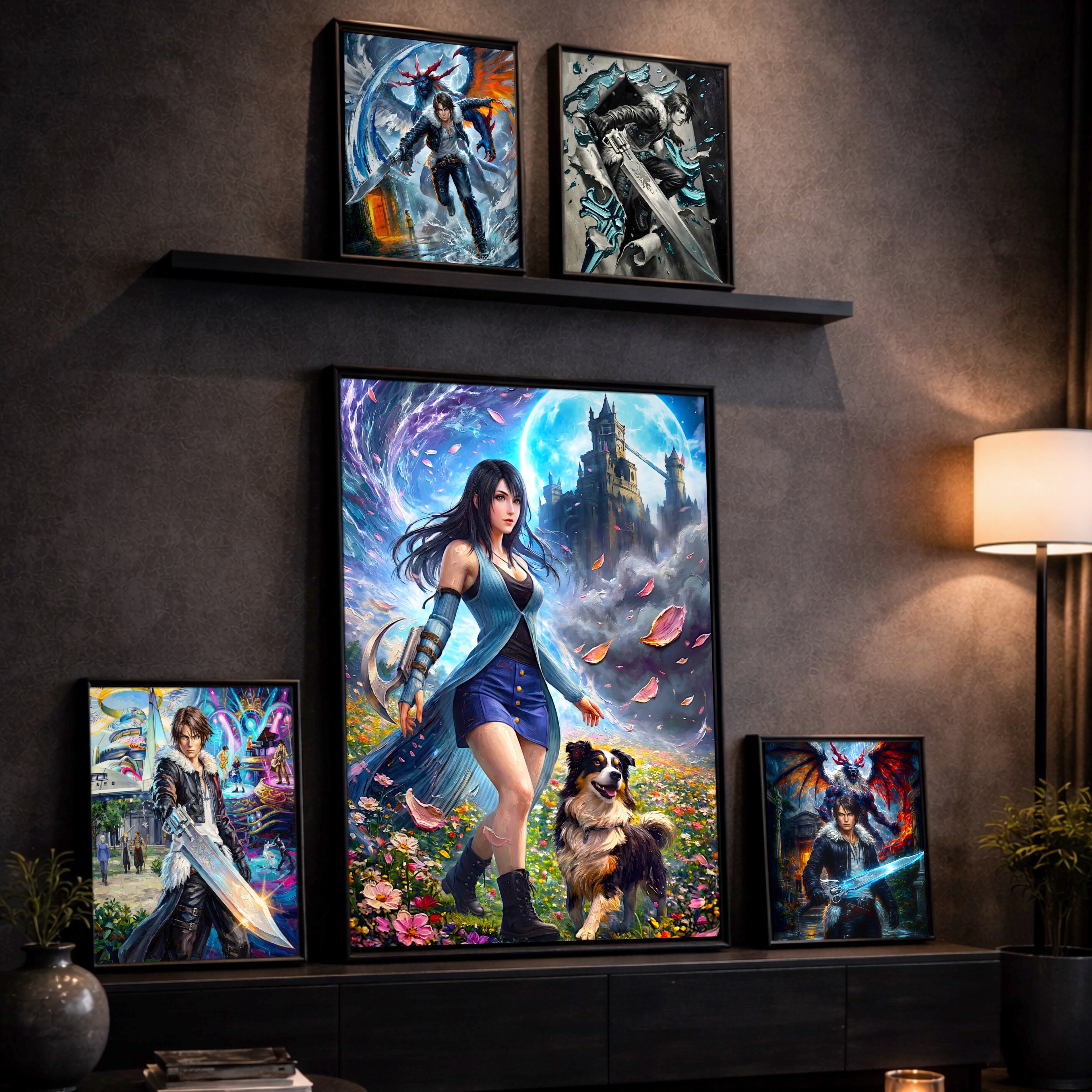 Rinoa Heartilly Art Print – Flower Field Tribute | Final Fantasy VIII Remastered JRPG Wall Art