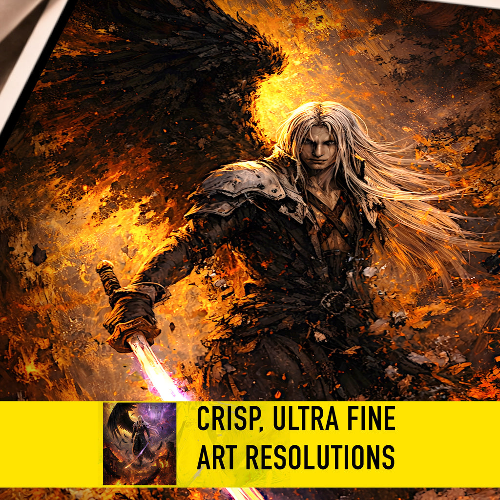 Sephiroth Art Print | Final Fantasy VII Wall Art | FF7 Remake Rebirth Poster | JRPG Villain Artwork | Gamer Decor