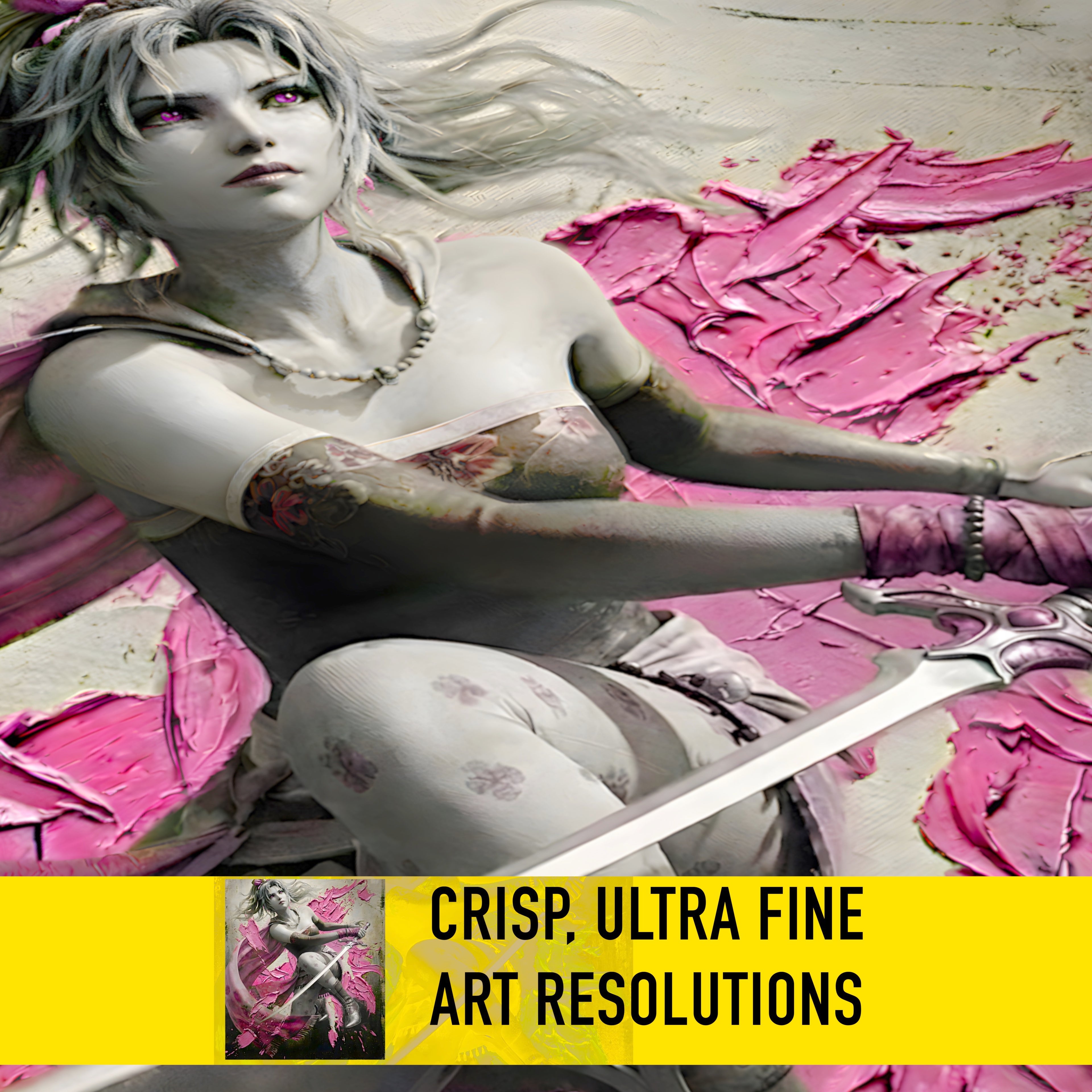 Terra Branford Monochrome Art Print | Final Fantasy VI Poster | FF6 Terra Branford Wall Art
