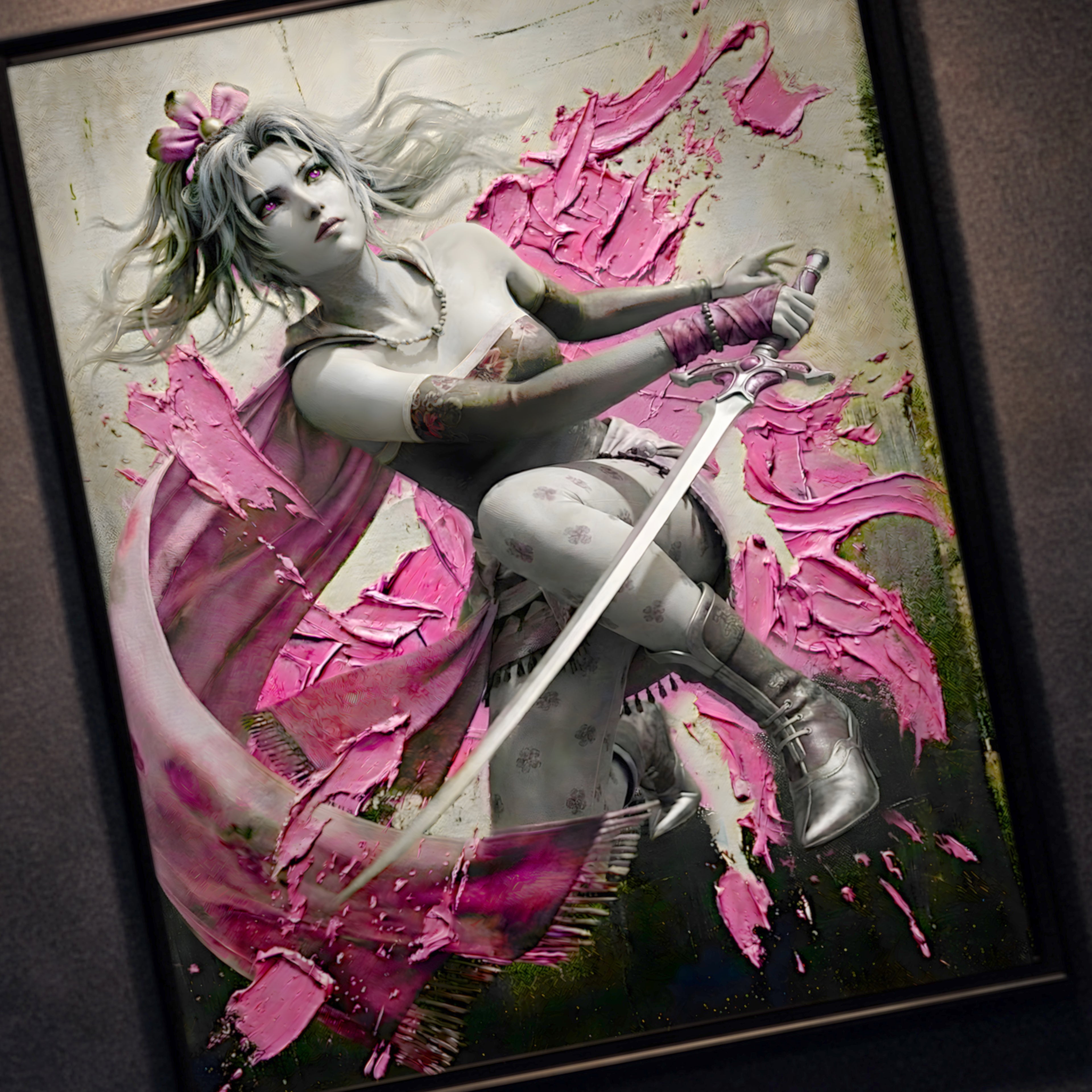 Terra Branford Monochrome Art Print | Final Fantasy VI Poster | FF6 Terra Branford Wall Art
