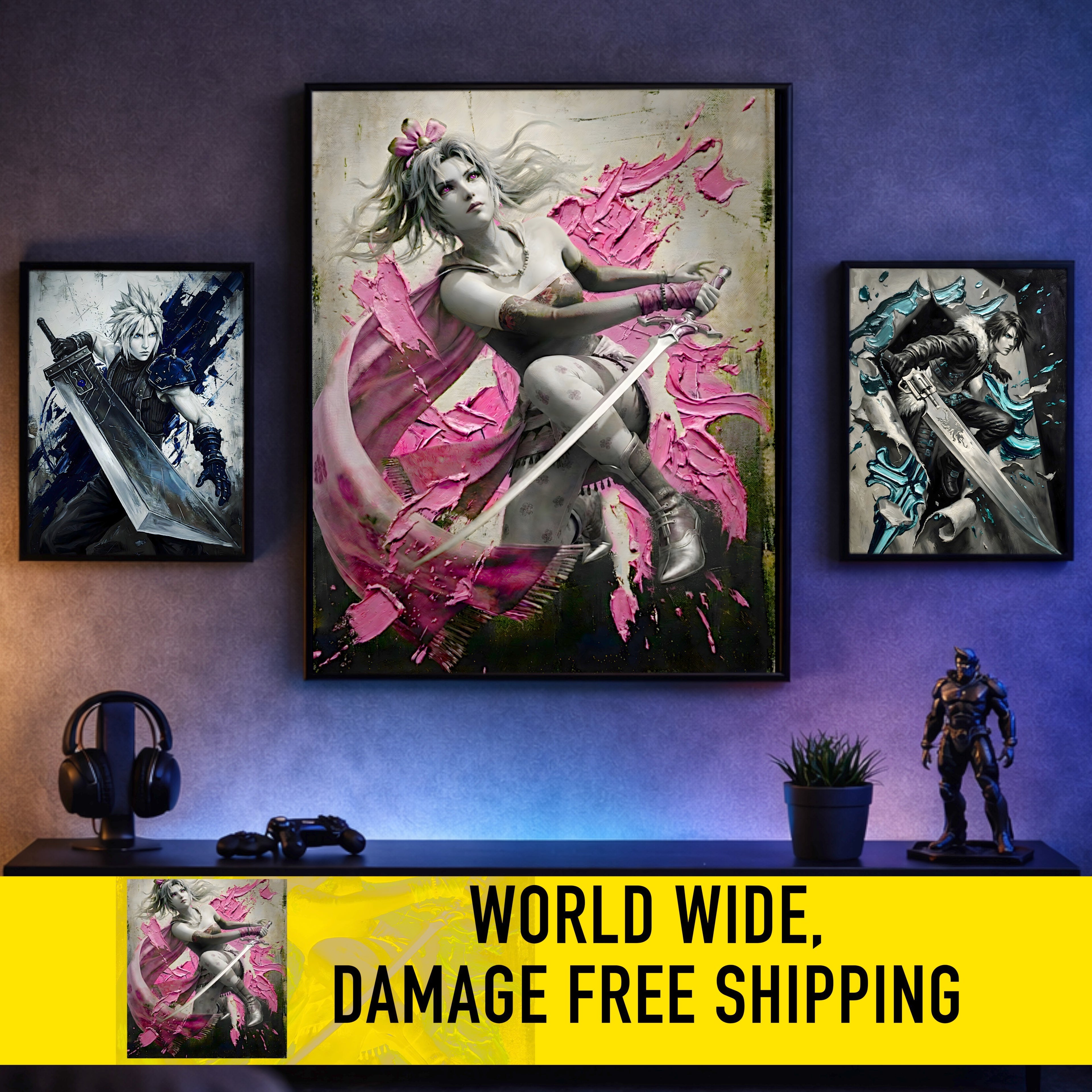Terra Branford Monochrome Art Print | Final Fantasy VI Poster | FF6 Terra Branford Wall Art