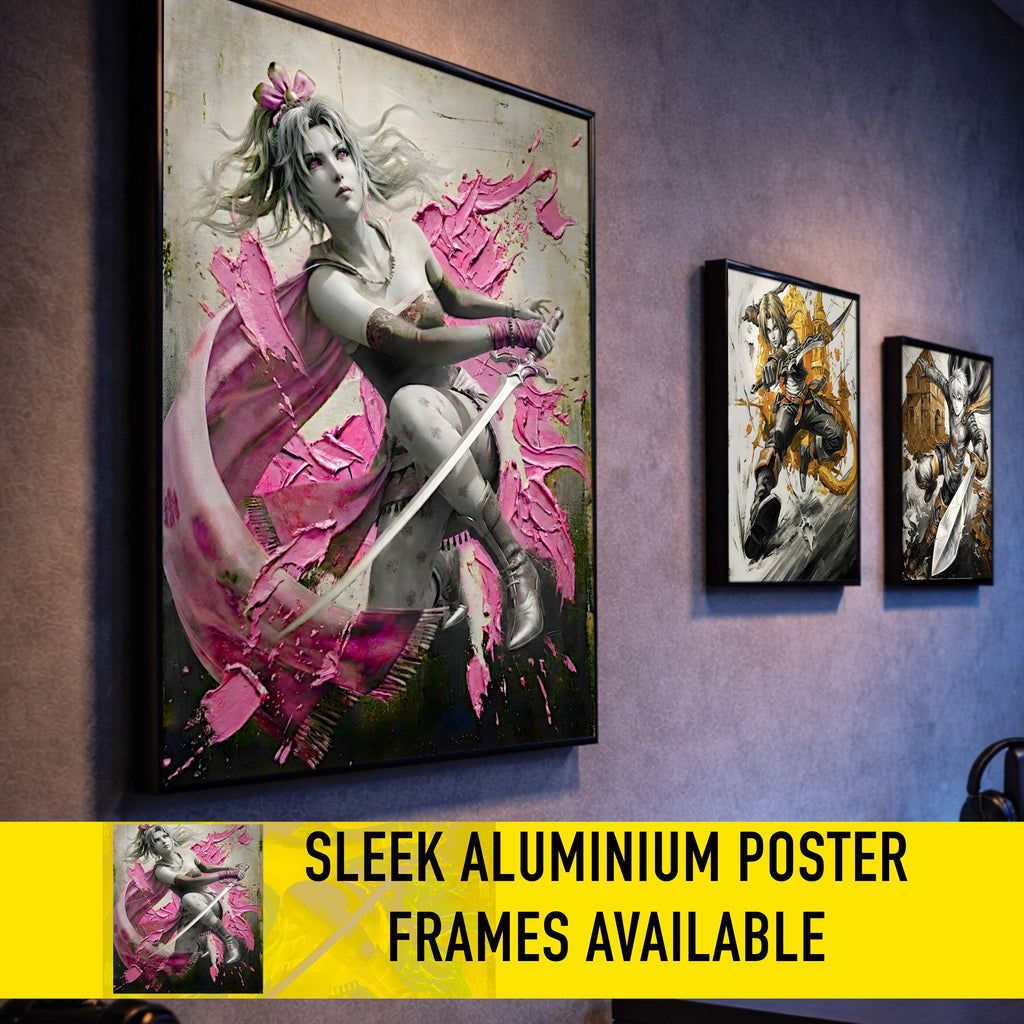 Terra Branford Monochrome Art Print | Final Fantasy VI Poster | FF6 Terra Branford Wall Art