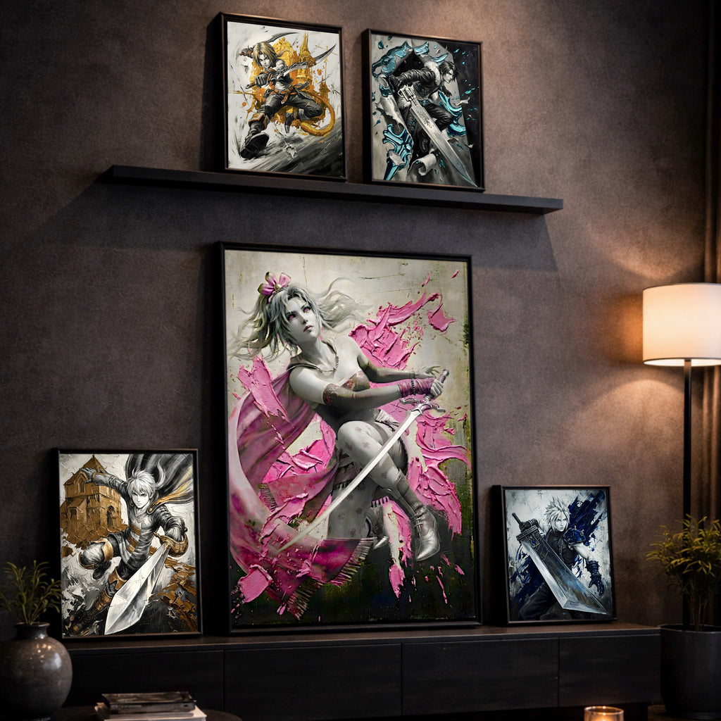 Terra Branford Monochrome Art Print | Final Fantasy VI Poster | FF6 Terra Branford Wall Art
