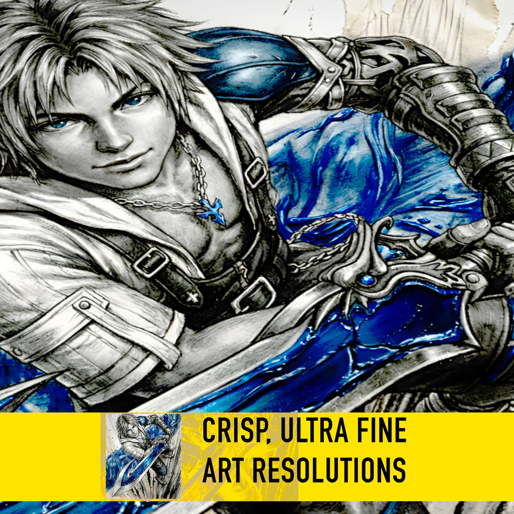 Tidus Poster | Final Fantasy X Monochrome Artwork | Final Fantasy 10 Wall Art | FFX Collector Fine Art Print