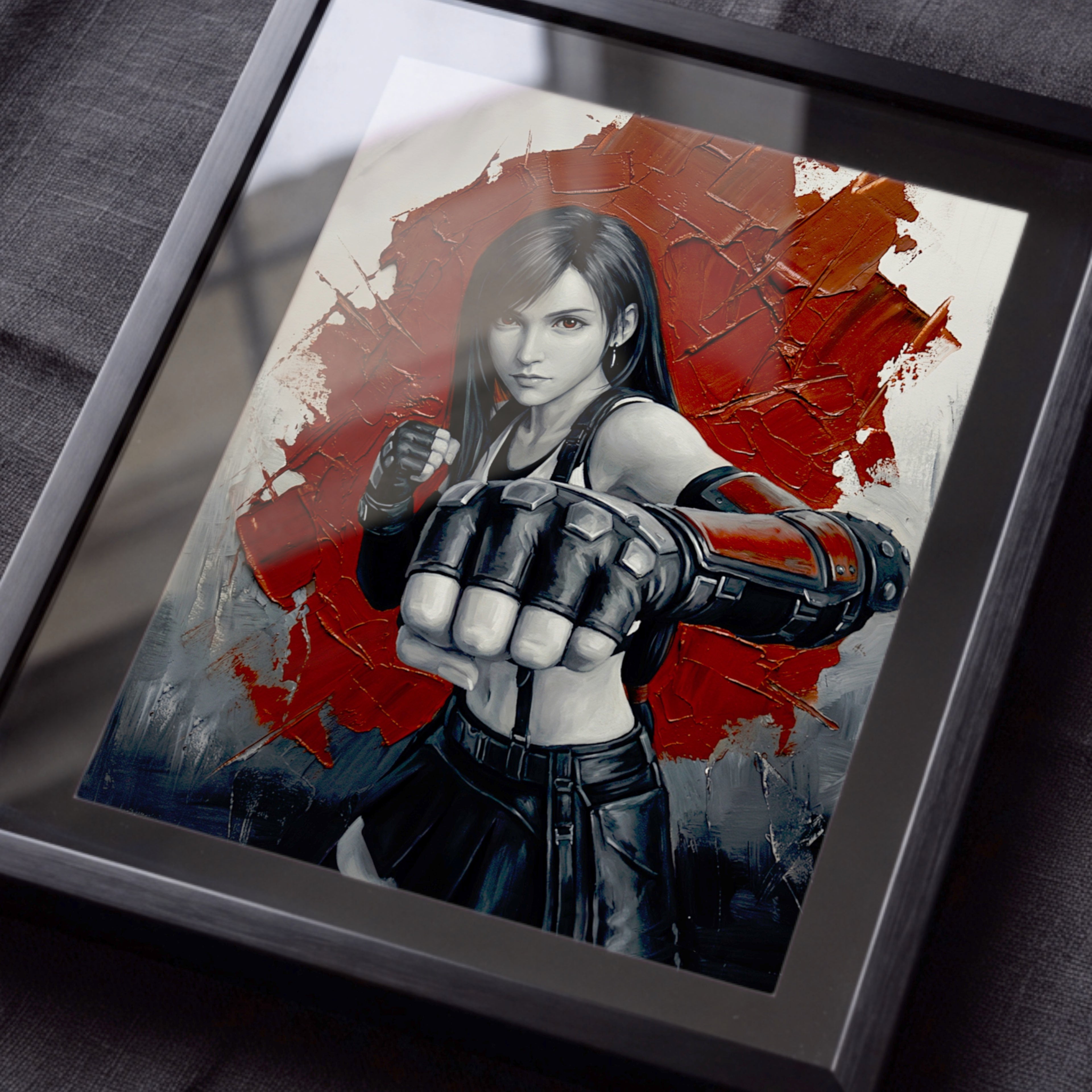 Tifa Lockhart Monochrome Art Print | Final Fantasy VII Remake & Rebirth Poster | FF7 Wall Art