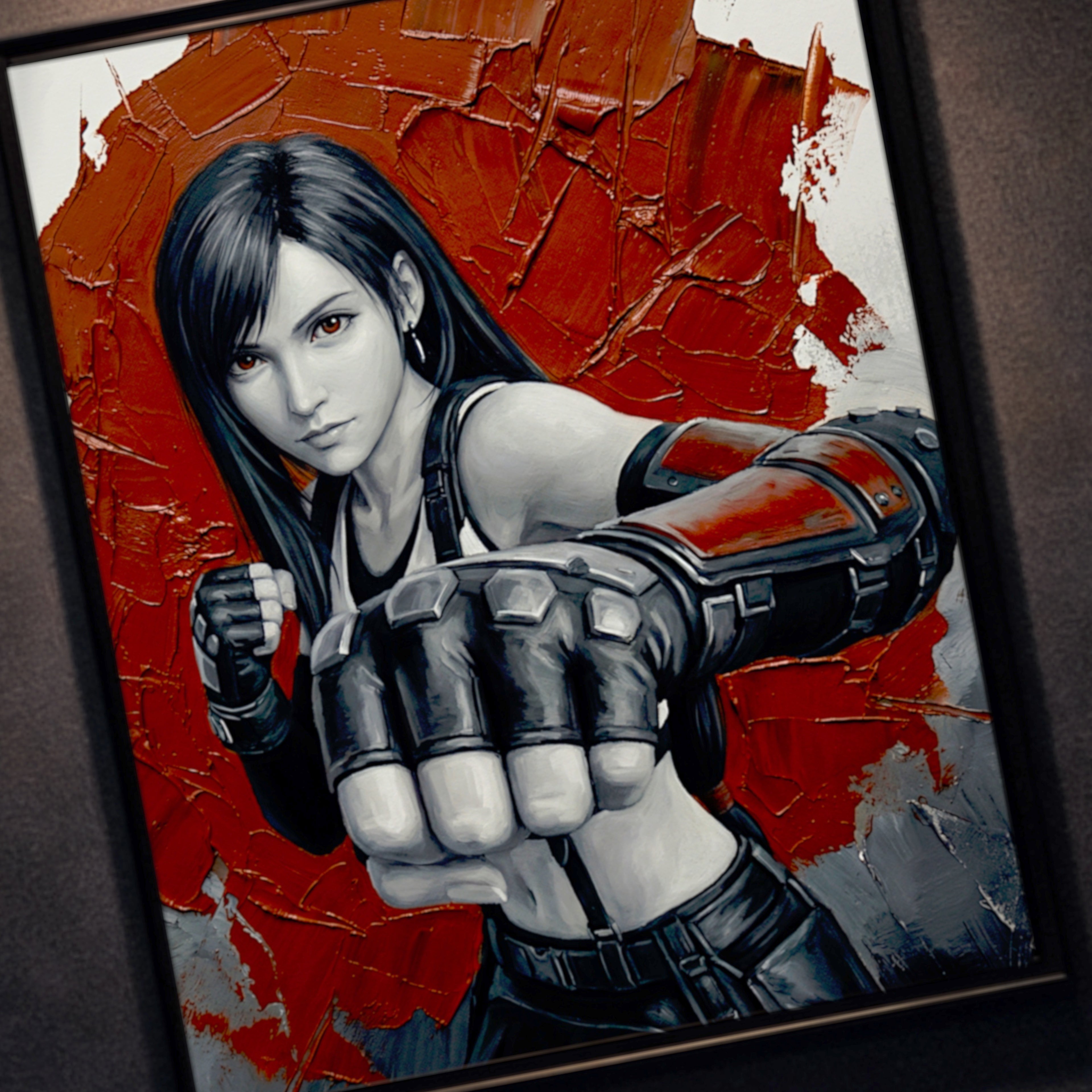 Tifa Lockhart Monochrome Art Print | Final Fantasy VII Remake & Rebirth Poster | FF7 Wall Art