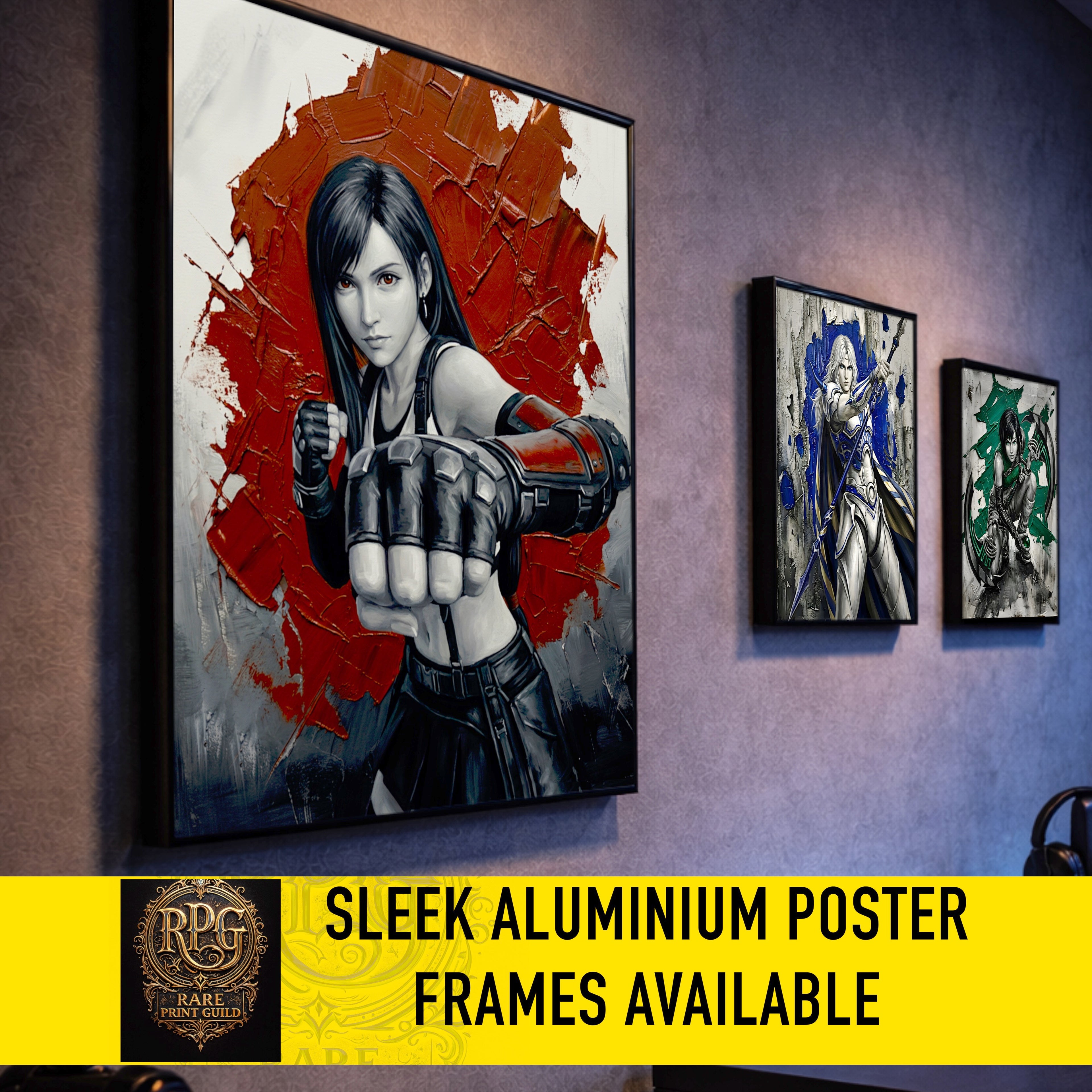 Tifa Lockhart Monochrome Art Print | Final Fantasy VII Remake & Rebirth Poster | FF7 Wall Art