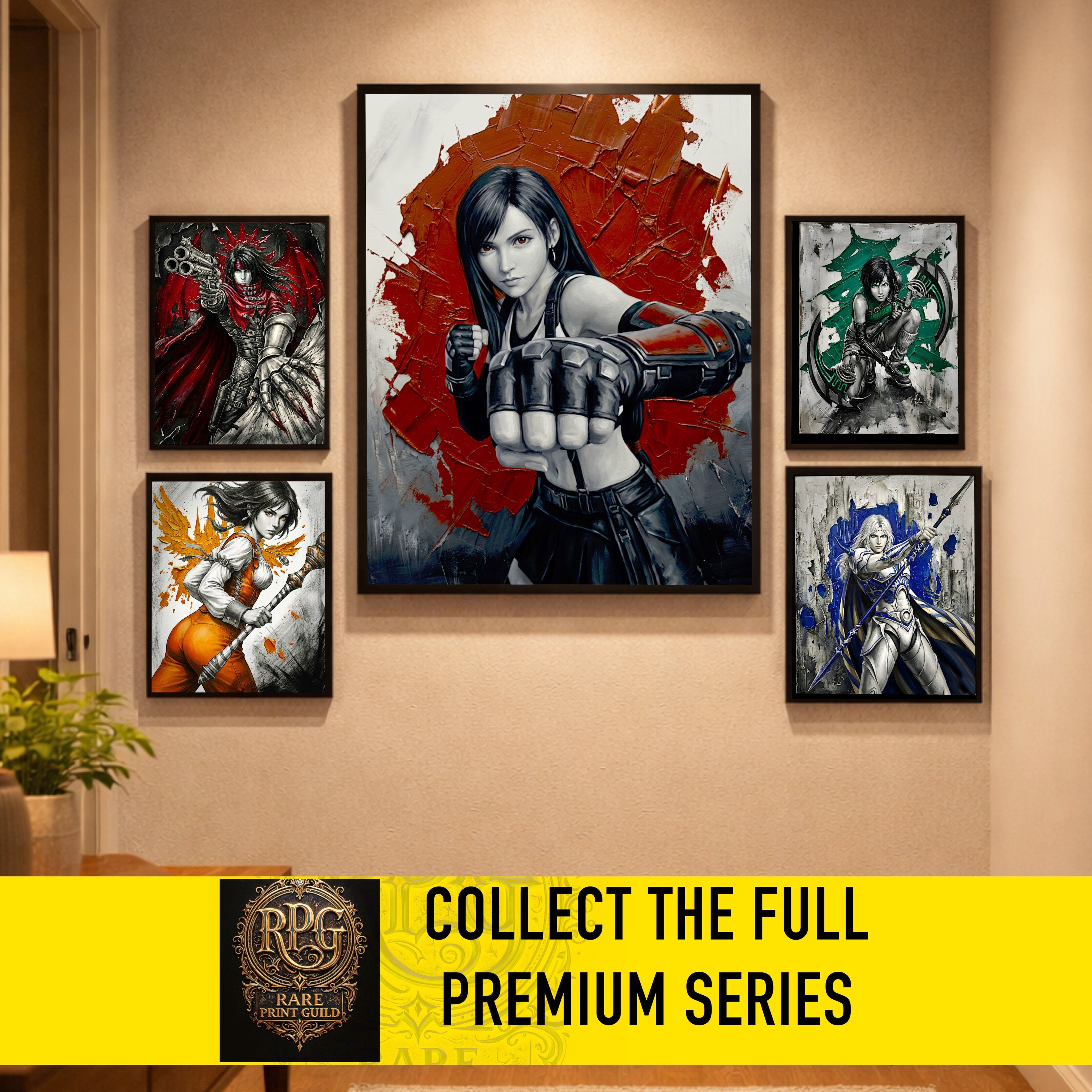 Tifa Lockhart Monochrome Art Print | Final Fantasy VII Remake & Rebirth Poster | FF7 Wall Art