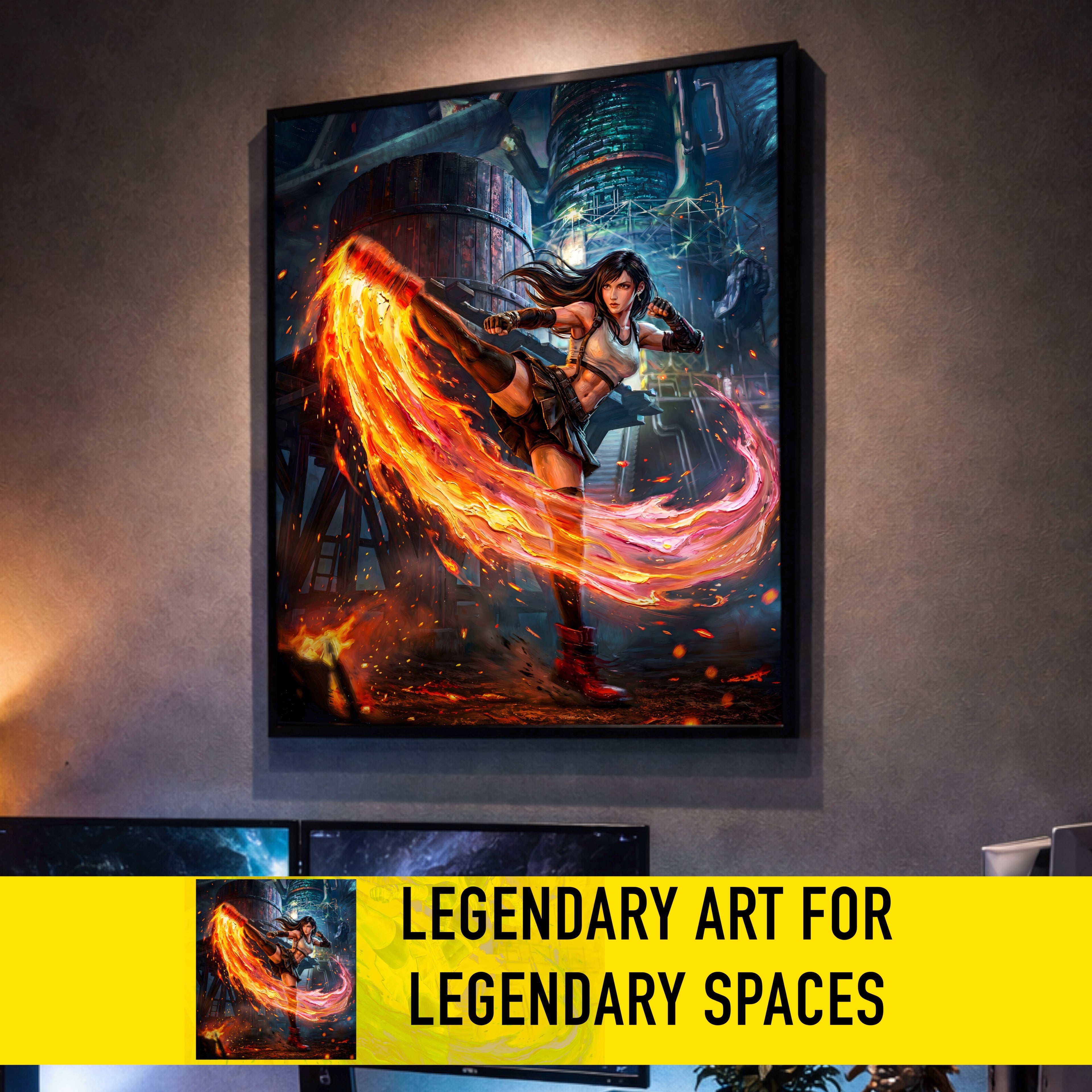 Tifa Lockhart Art Print | Final Fantasy VII Wall Art | FF7 Remake Rebirth Poster | JRPG Game Artwork | Gamer Decor