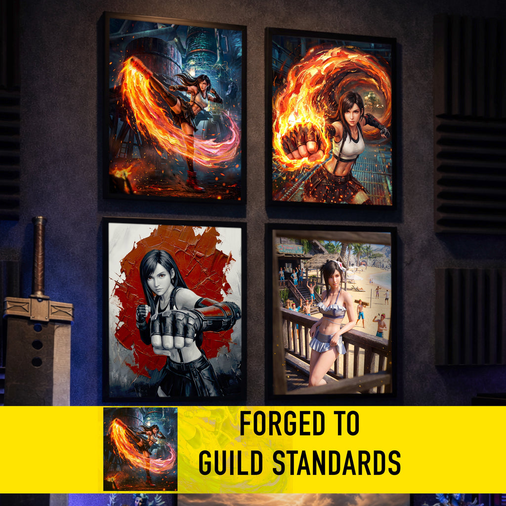Tifa Lockhart Art Print | Final Fantasy VII Wall Art | FF7 Remake Rebirth Poster | JRPG Game Artwork | Gamer Decor