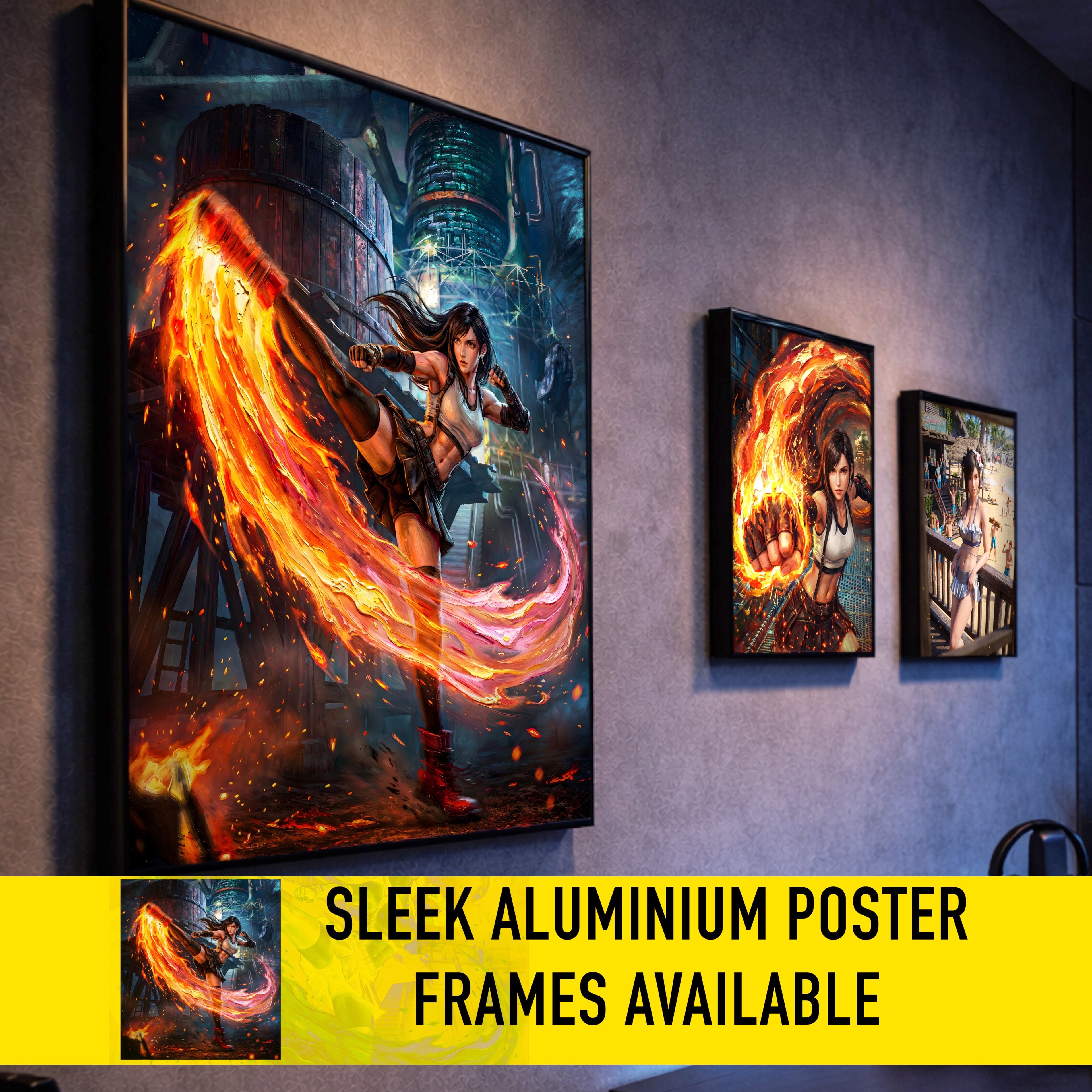 Tifa Lockhart Art Print | Final Fantasy VII Wall Art | FF7 Remake Rebirth Poster | JRPG Game Artwork | Gamer Decor