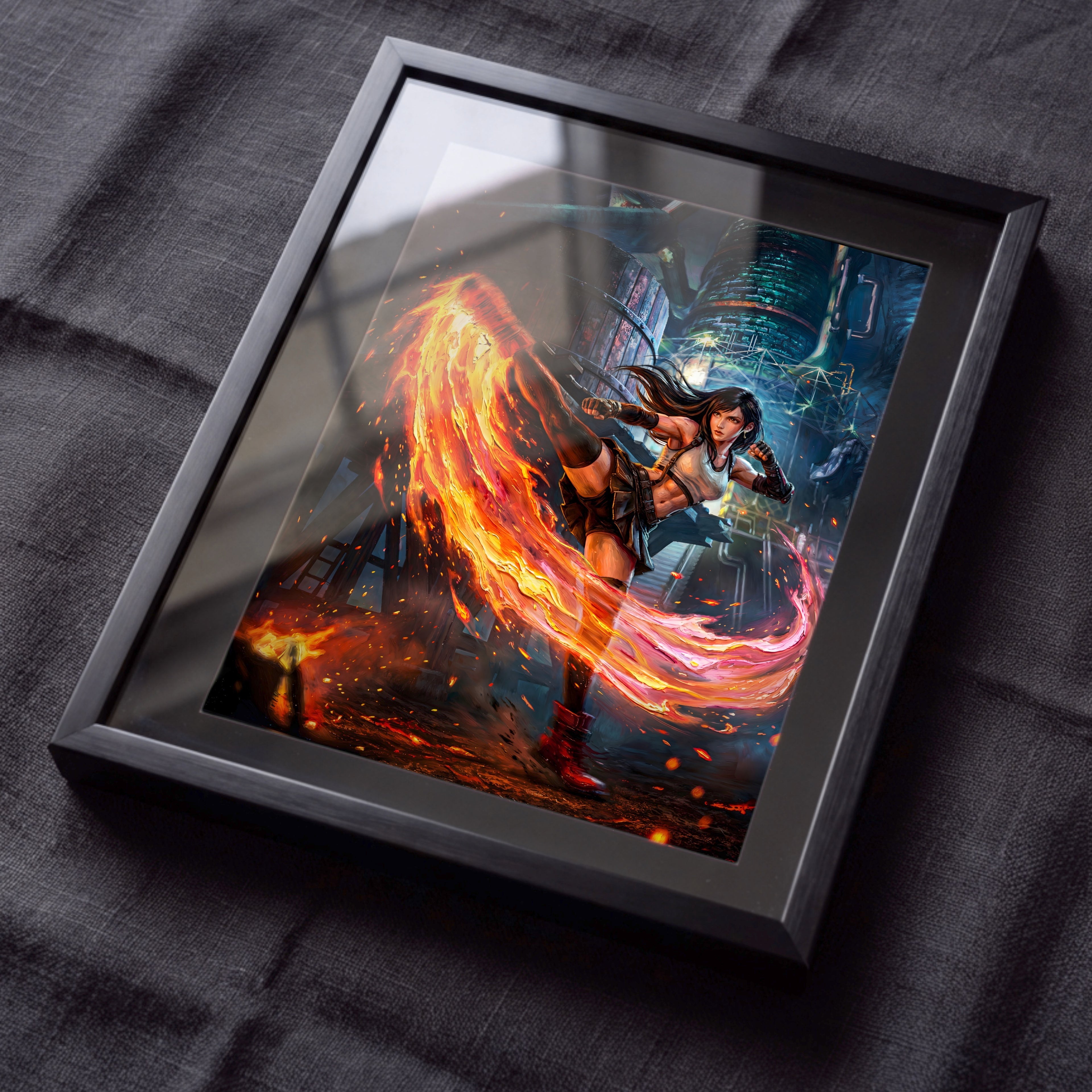 Tifa Lockhart Art Print | Final Fantasy VII Wall Art | FF7 Remake Rebirth Poster | JRPG Game Artwork | Gamer Decor