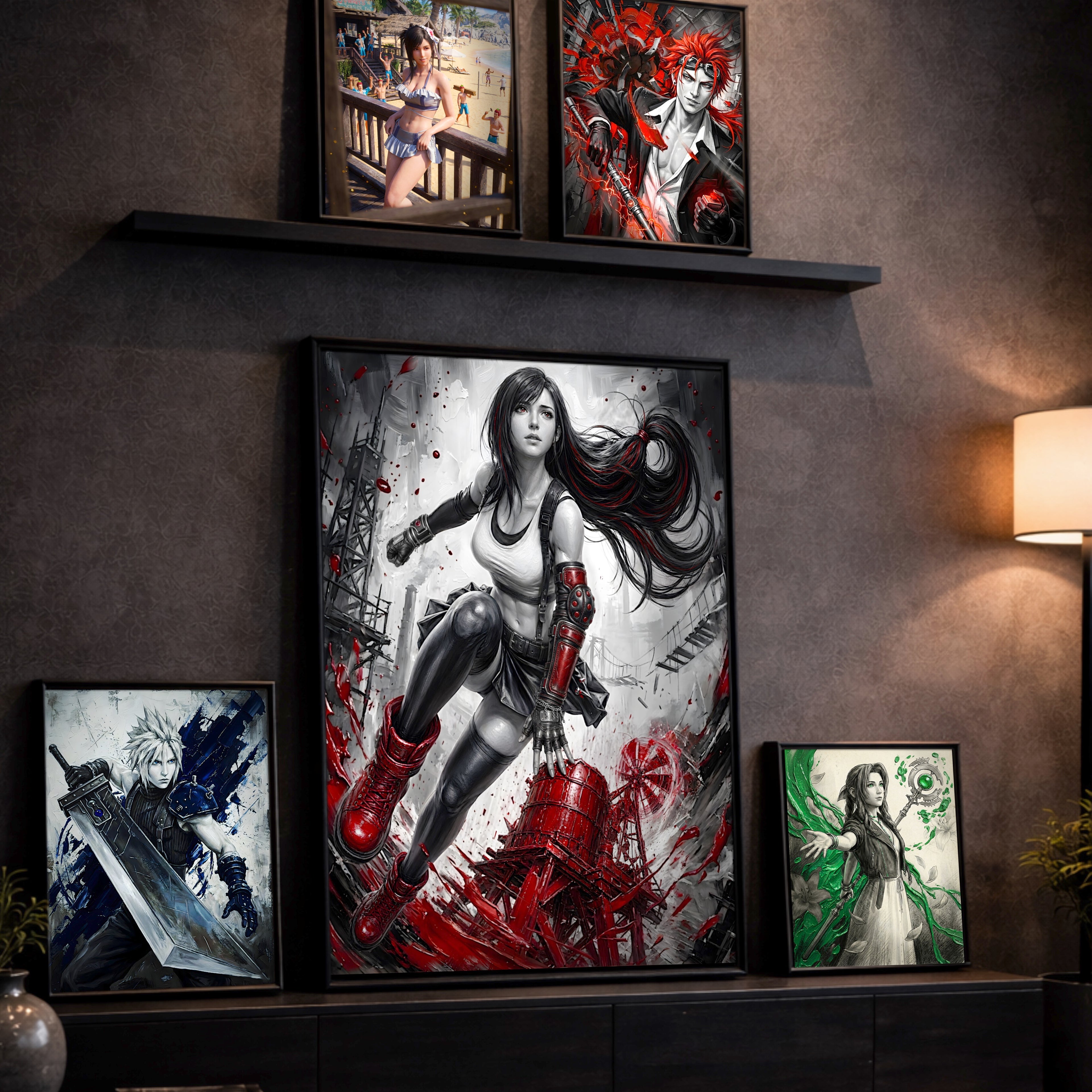 Tifa Lockhart Art Print – Monochrome Promise Edition | Final Fantasy VII Remake Rebirth Fine Art