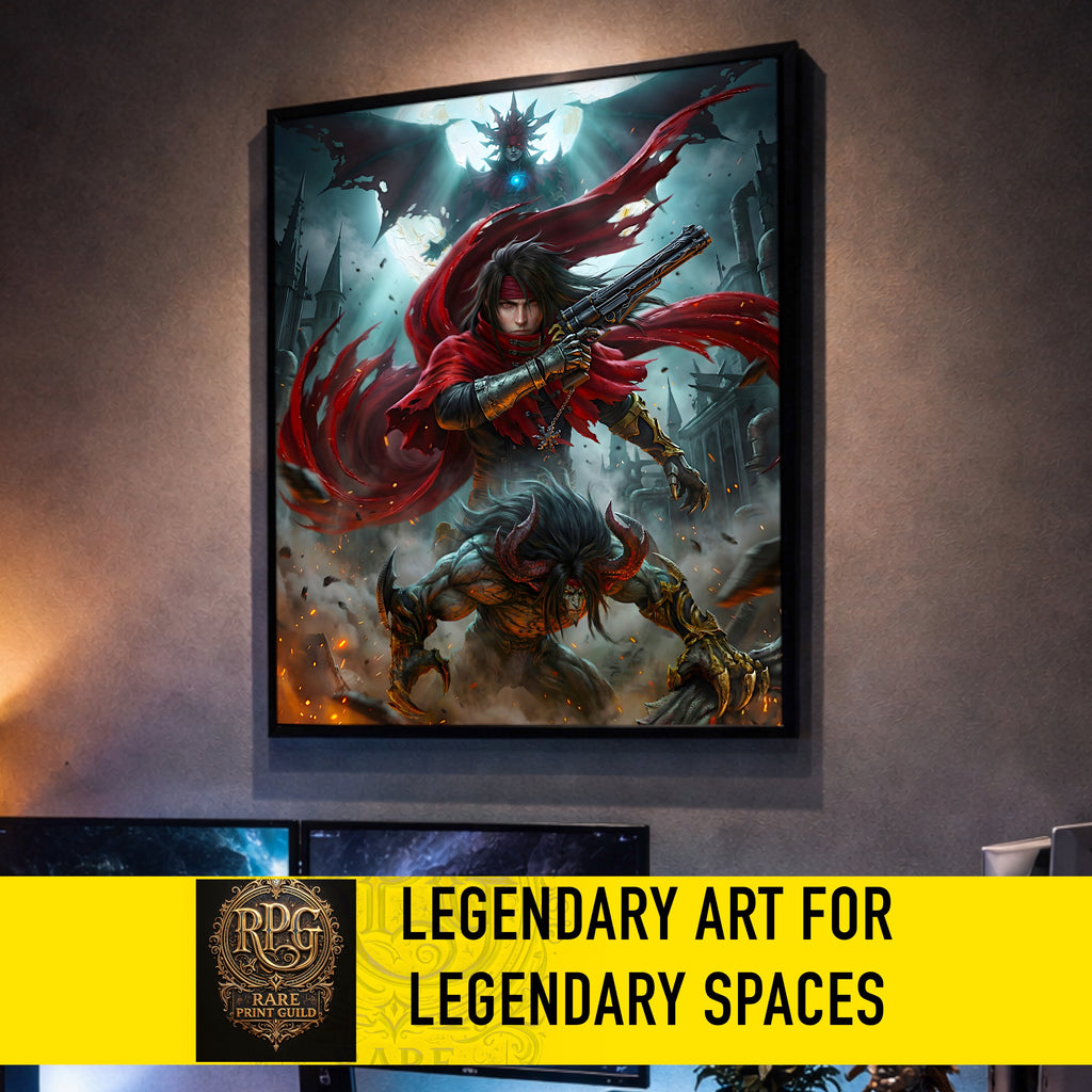 Vincent Valentine Final Fantasy VII Remake Rebirth Art Print – FF7 Character Fine Art