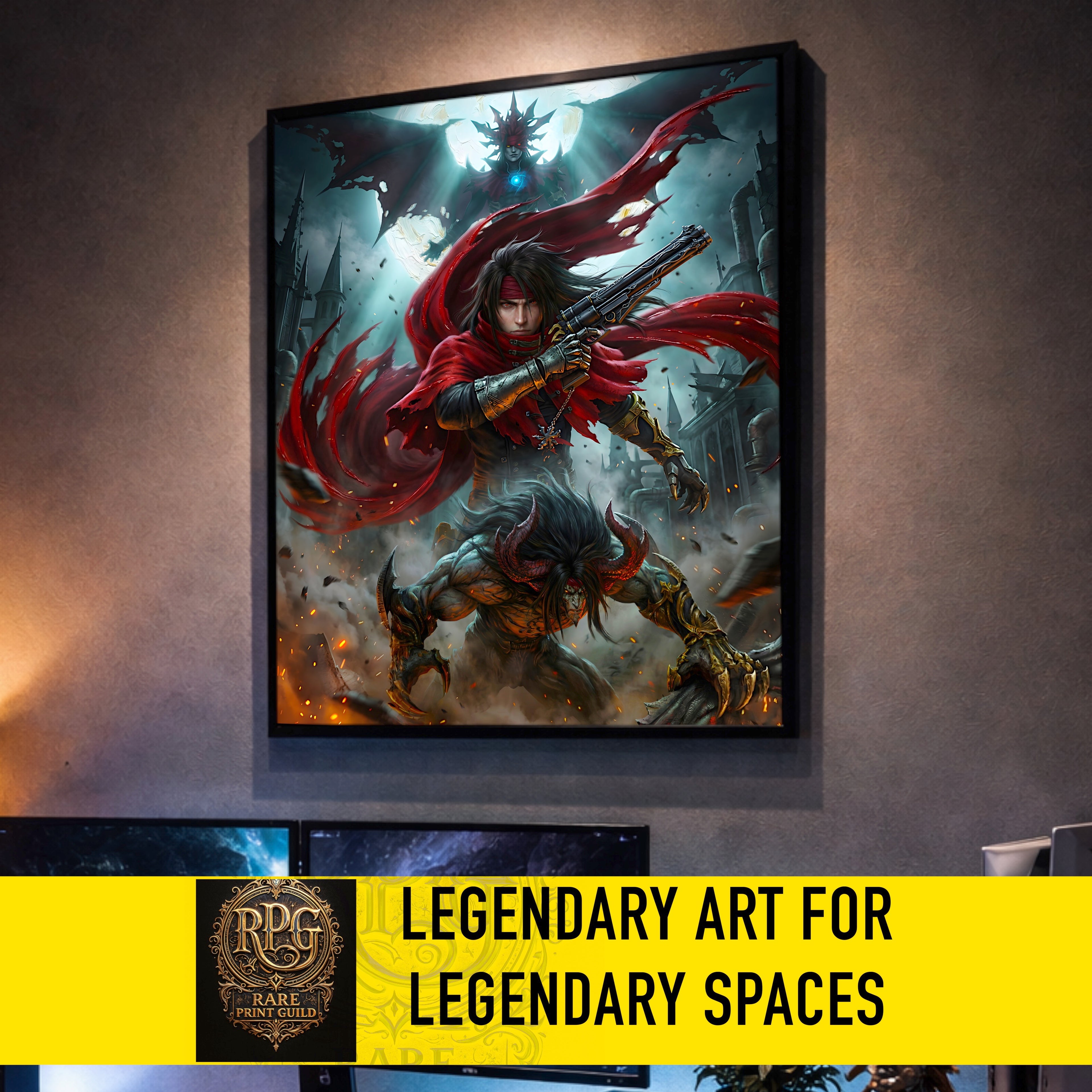 Vincent Valentine Final Fantasy VII Remake Rebirth Art Print – FF7 Character Fine Art