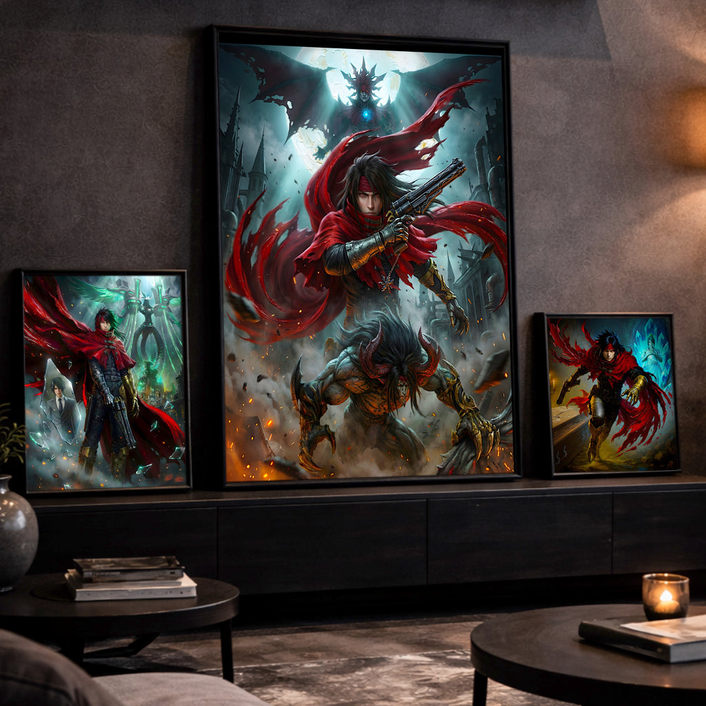 Vincent Valentine Final Fantasy VII Remake Rebirth Art Print – FF7 Character Fine Art
