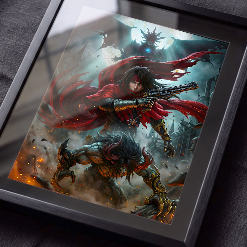 Vincent Valentine Final Fantasy VII Remake Rebirth Art Print – FF7 Character Fine Art