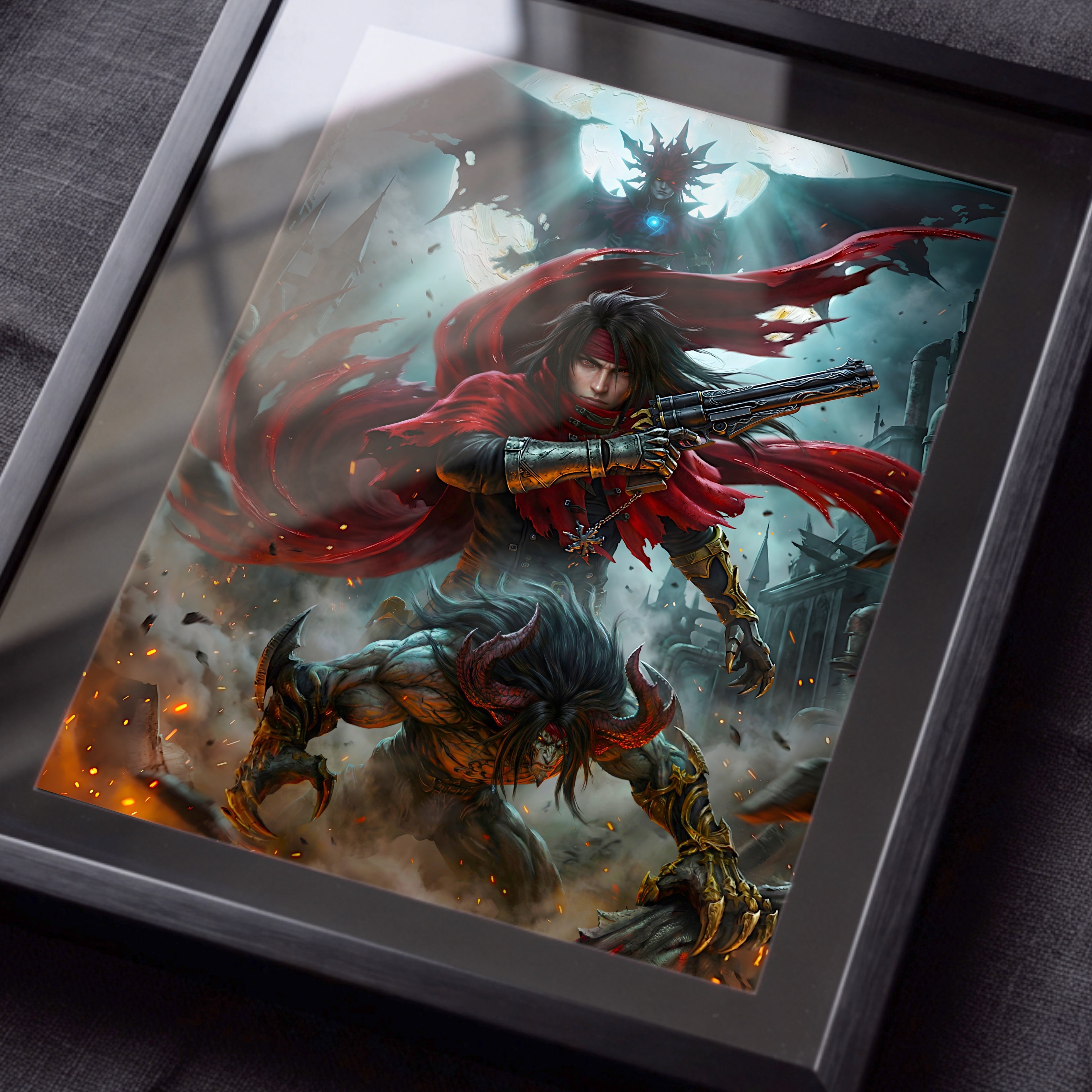 Vincent Valentine Final Fantasy VII Remake Rebirth Art Print – FF7 Character Fine Art