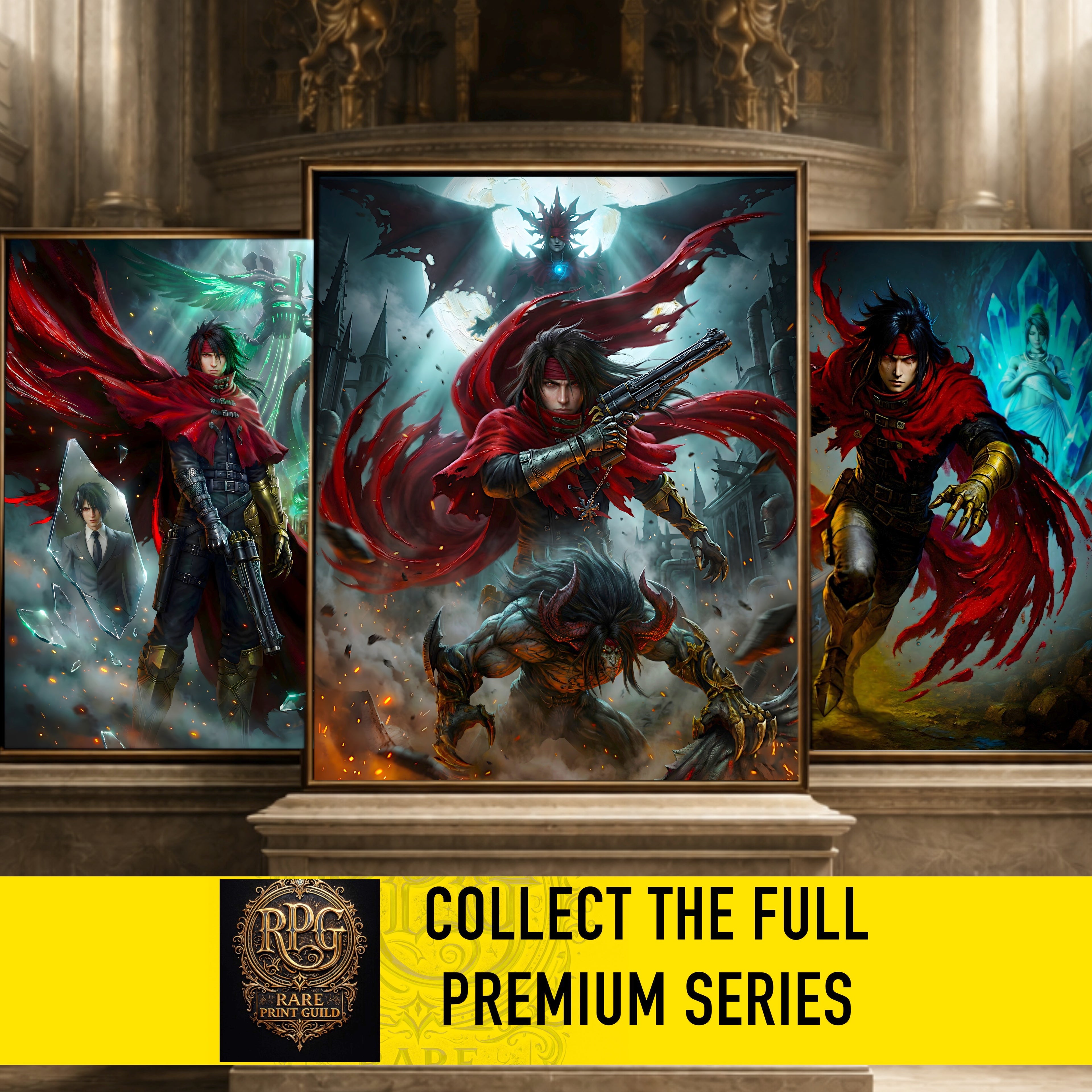 Vincent Valentine Final Fantasy VII Remake Rebirth Art Print – FF7 Character Fine Art