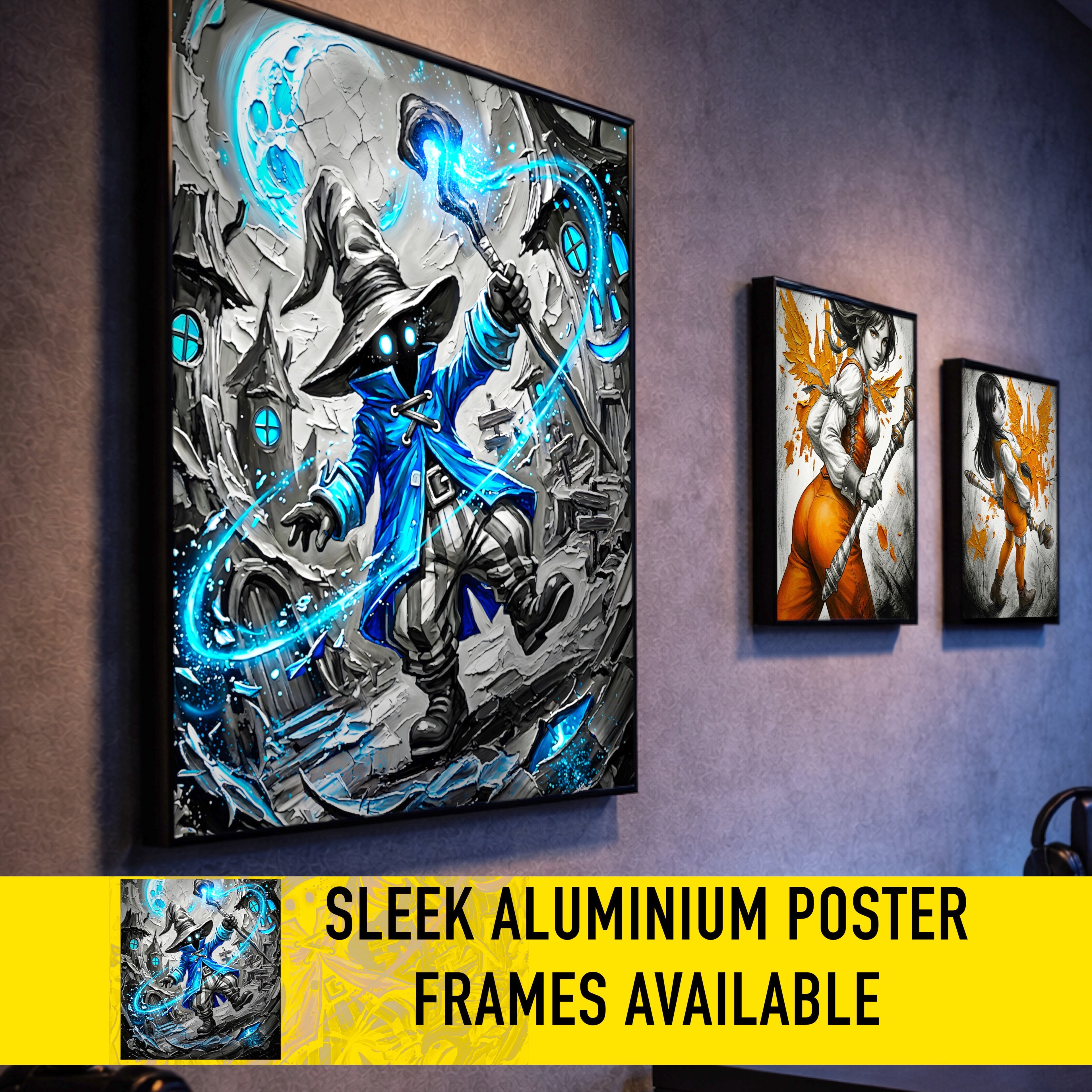 Vivi Art Print – Monochrome Black Mage Edition | Final Fantasy IX Fine Art Wall Art