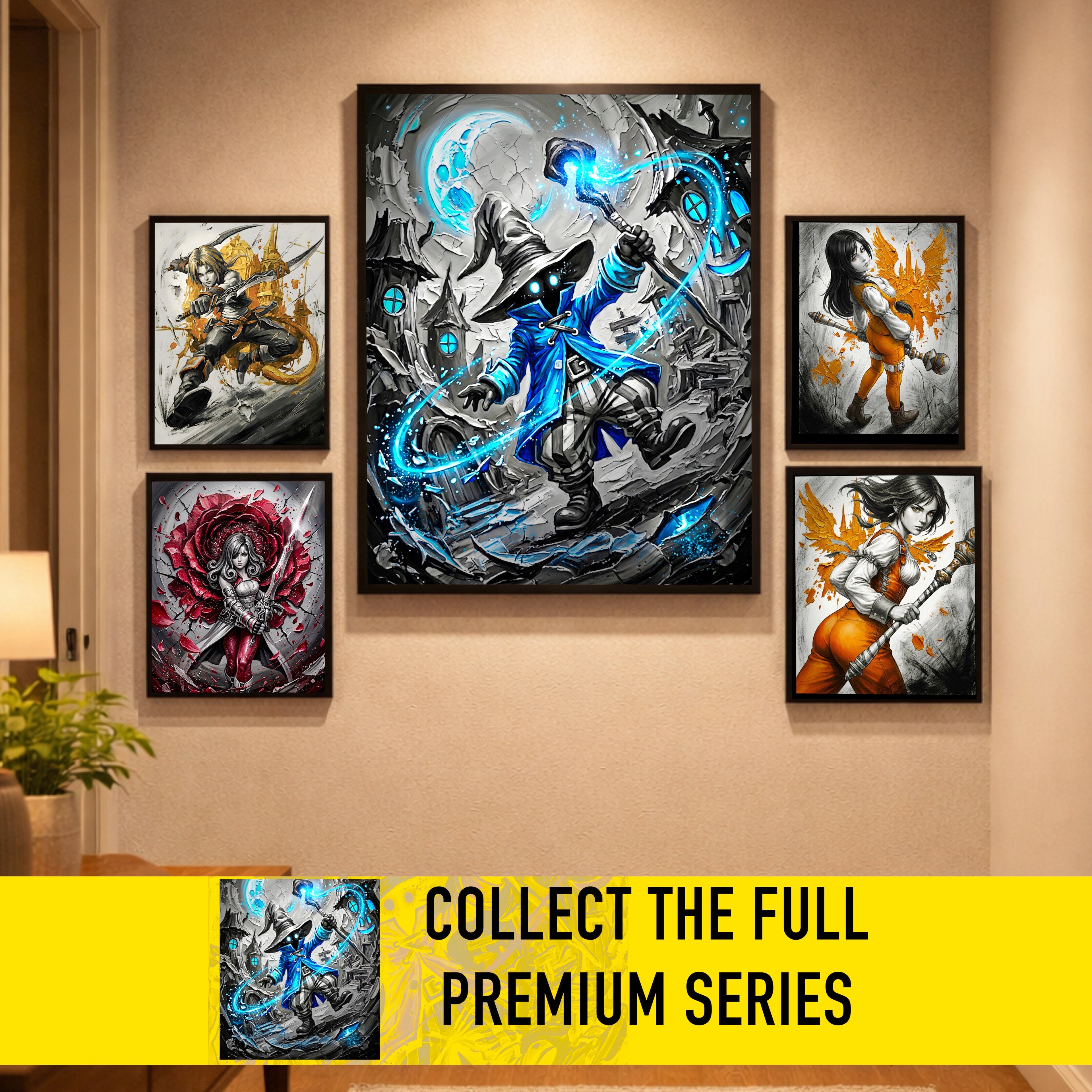 Vivi Art Print – Monochrome Black Mage Edition | Final Fantasy IX Fine Art Wall Art