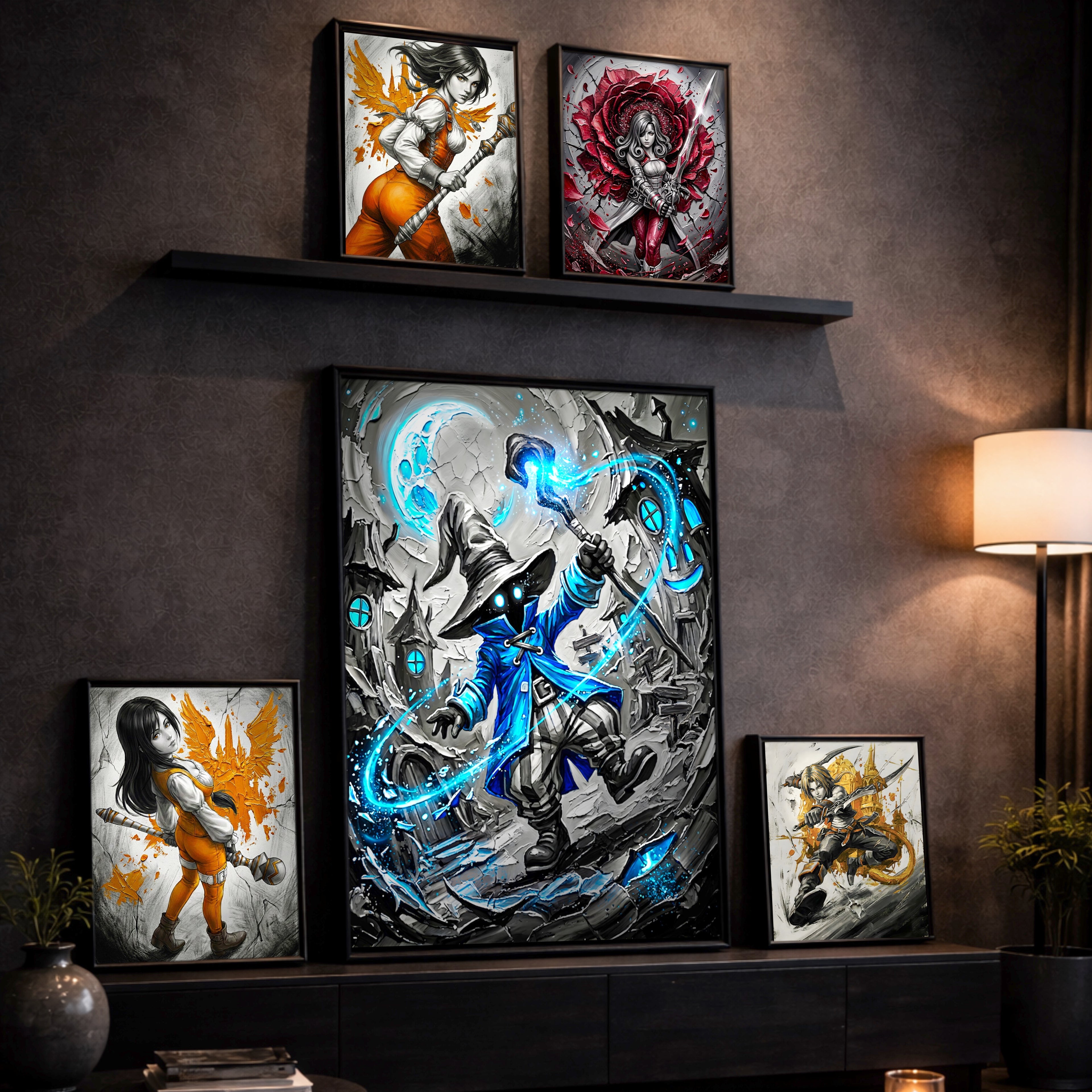 Vivi Art Print – Monochrome Black Mage Edition | Final Fantasy IX Fine Art Wall Art