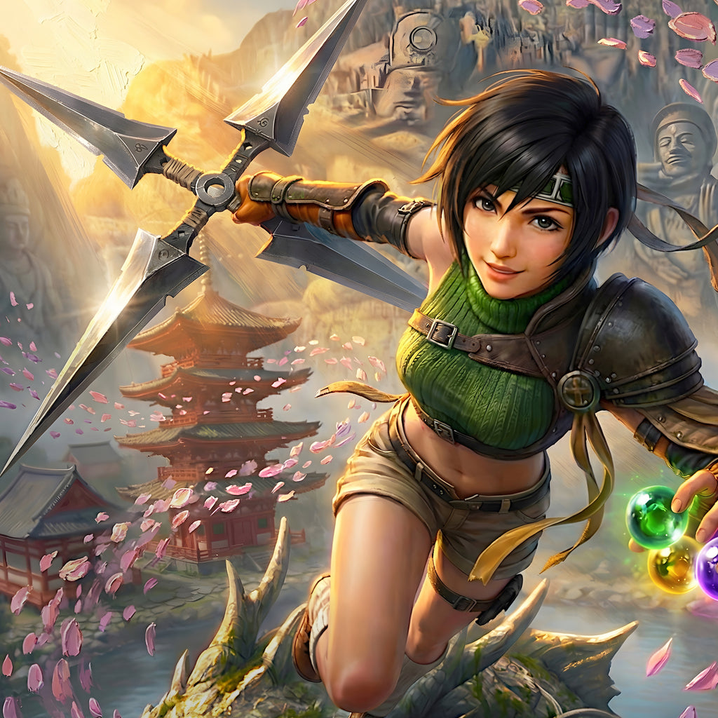 Yuffie Kisaragi Fine Art Print | Final Fantasy 7 Remake Poster | FF7 Wall Art | JRPG Gamer Decor | Limited Edition Fantasy Artwork | Game Room Art