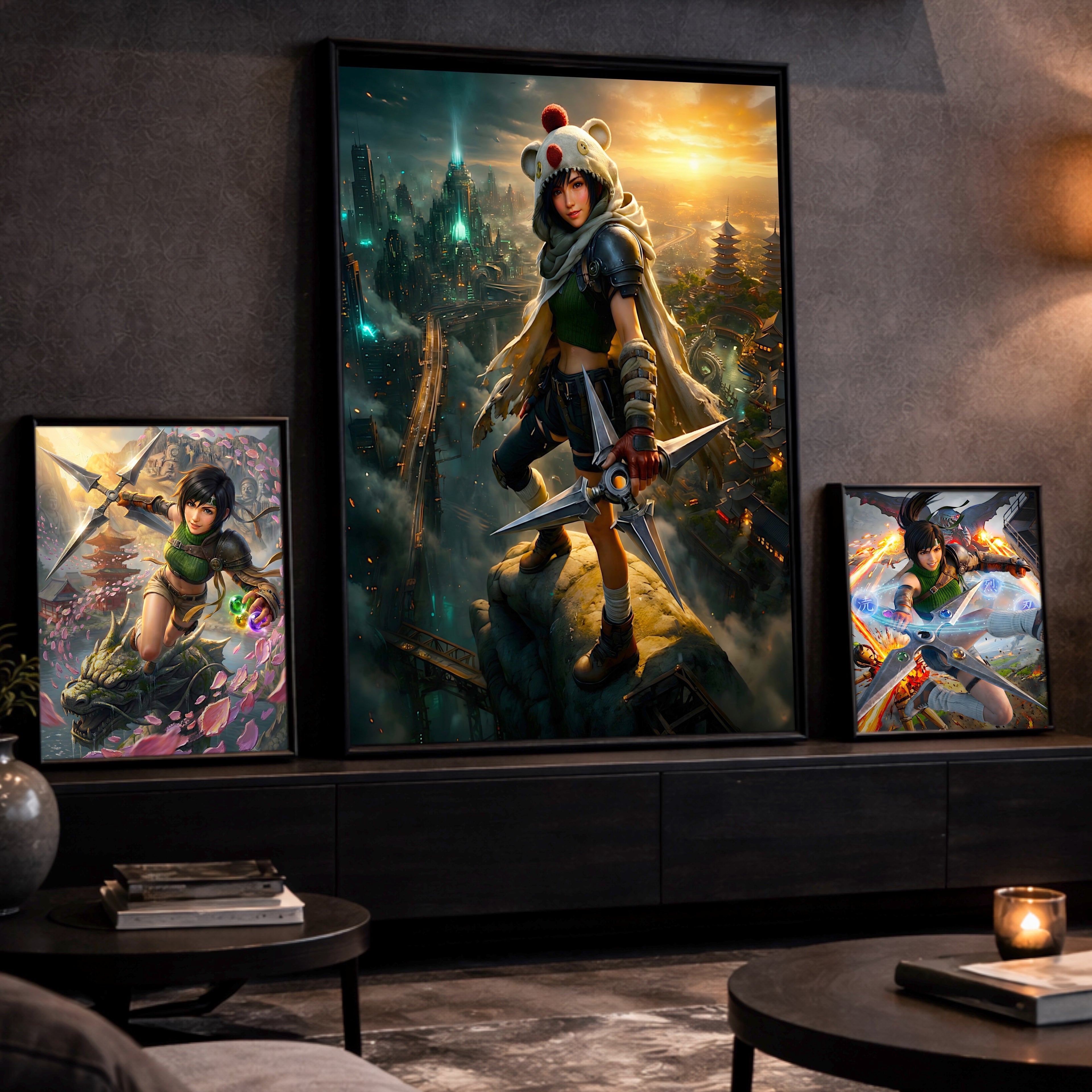 Yuffie Kisaragi Fine Art Print | Final Fantasy 7 Remake Poster | FF7 Wall Art | JRPG Gamer Decor | Limited Edition Fantasy Artwork | Game Room Art