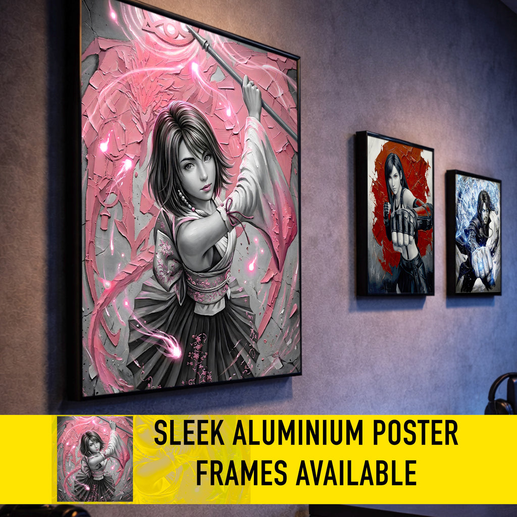 Yuna Art Print – Monochrome Sending Edition | Final Fantasy X Summoner Fine Art Wall Art