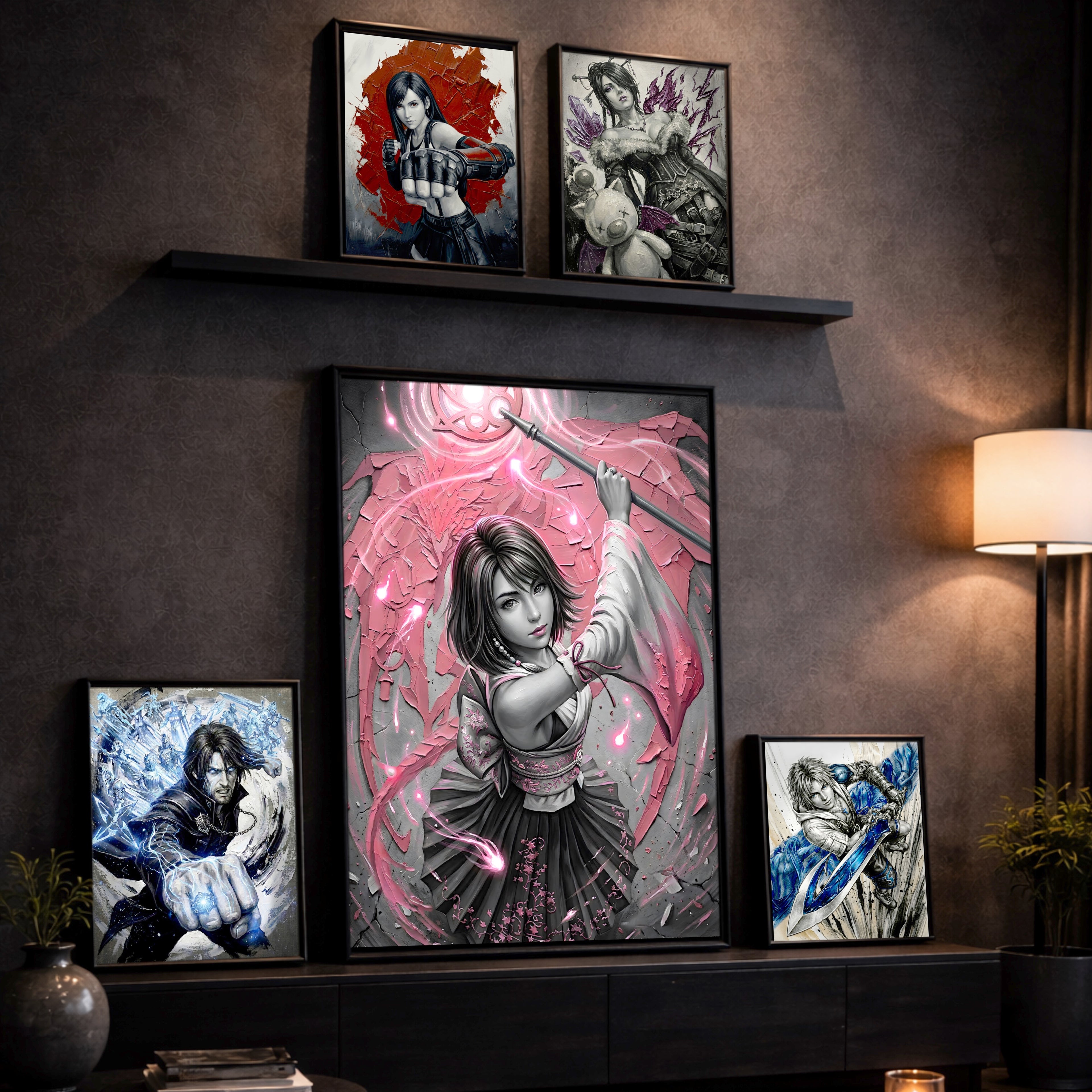 Yuna Art Print – Monochrome Sending Edition | Final Fantasy X Summoner Fine Art Wall Art