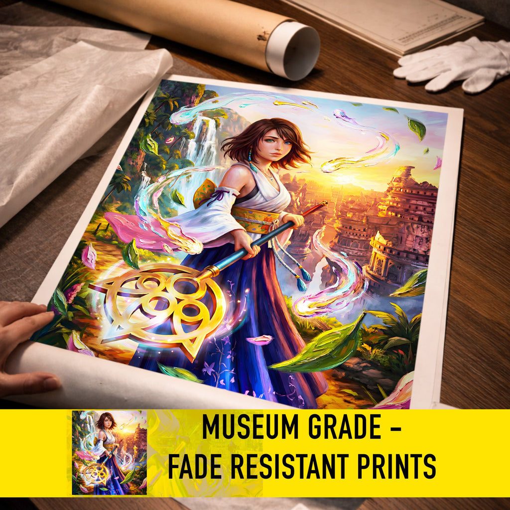 Yuna Art Print – Summoner, Gunner, Spira & Mono Editions | Final Fantasy X / X-2 Premium JRPG Wall Art