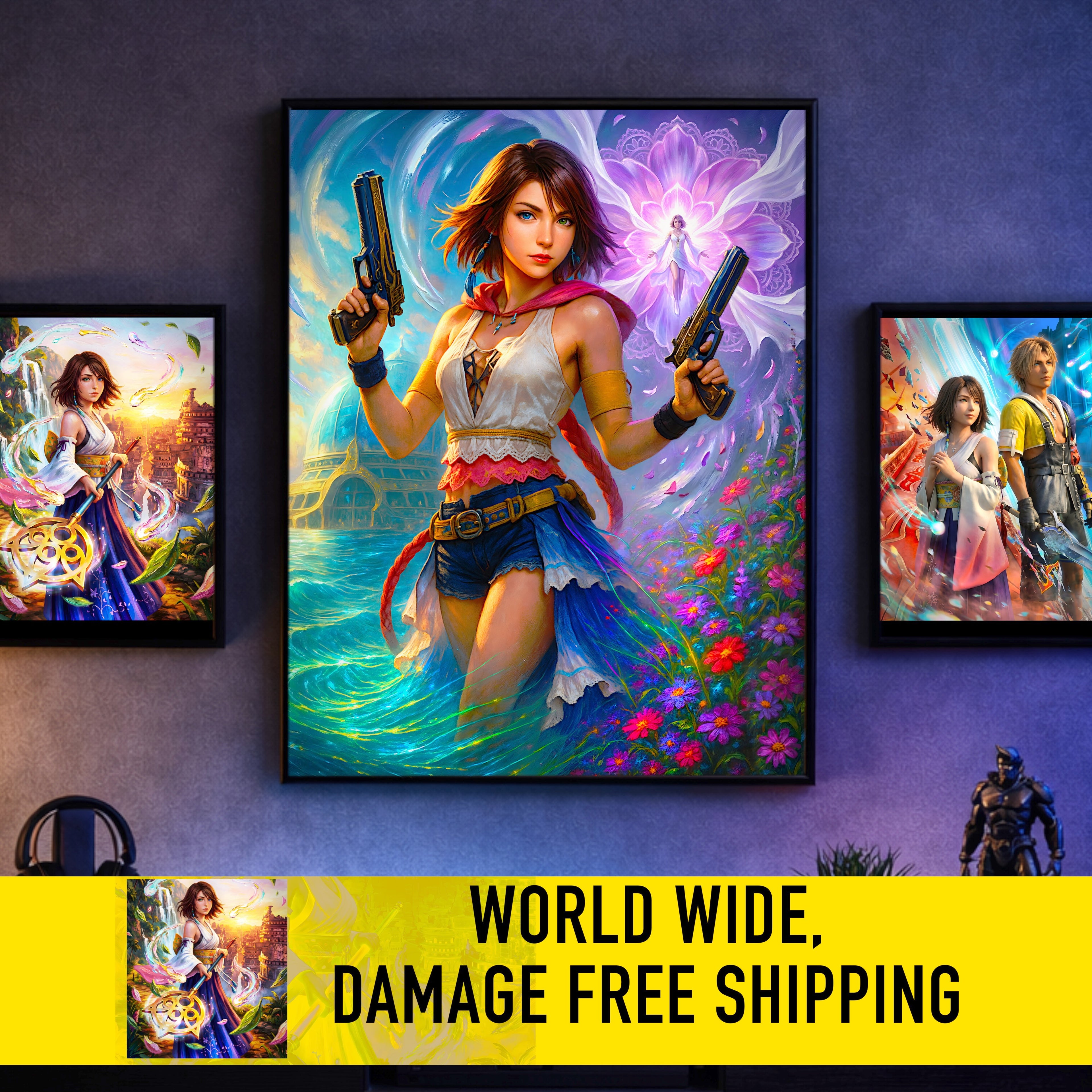 Yuna Art Print – Summoner, Gunner, Spira & Mono Editions | Final Fantasy X / X-2 Premium JRPG Wall Art