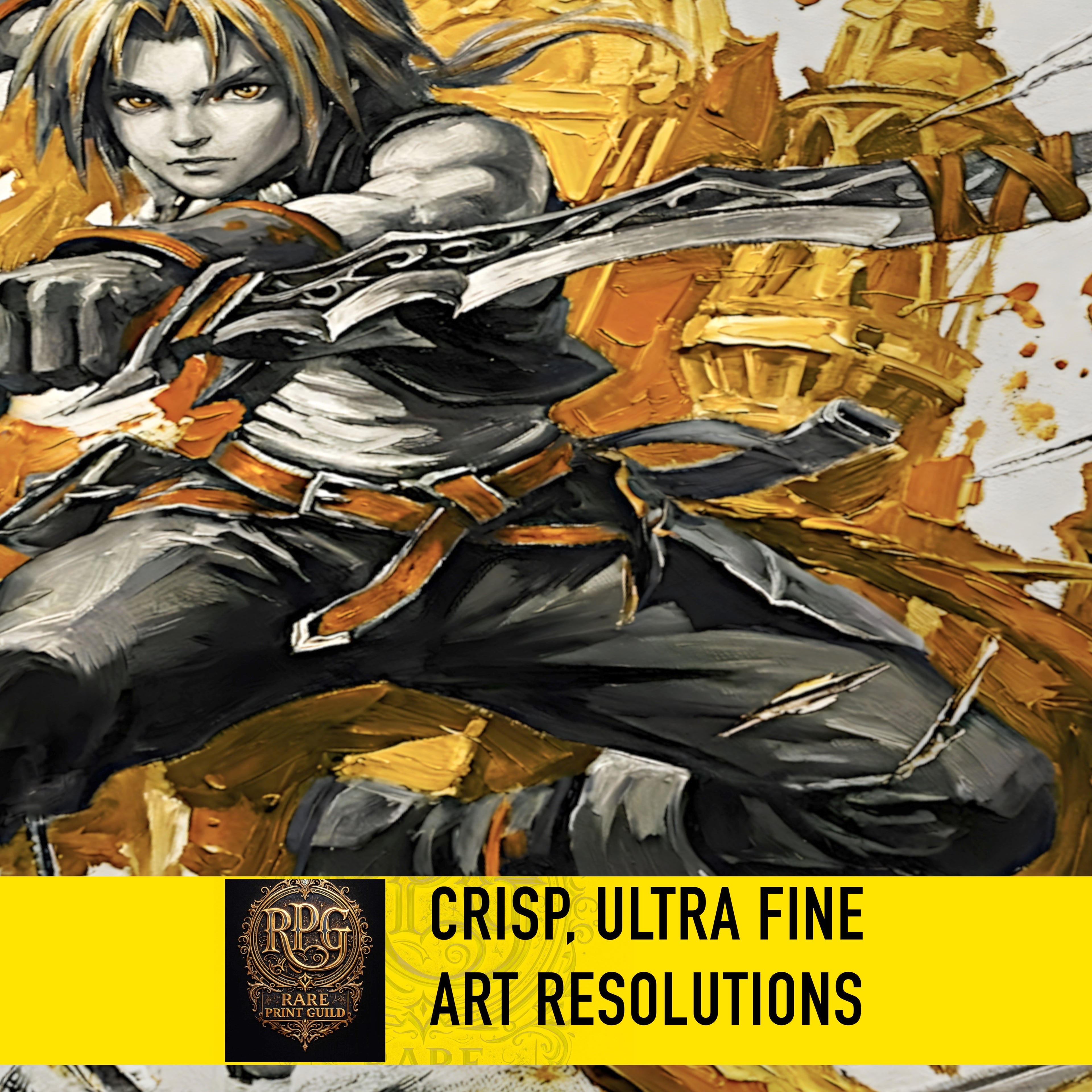 Zidane Tribal Monochrome Art Print | Final Fantasy IX Poster | FF9 Zidane Tribal Wall Art