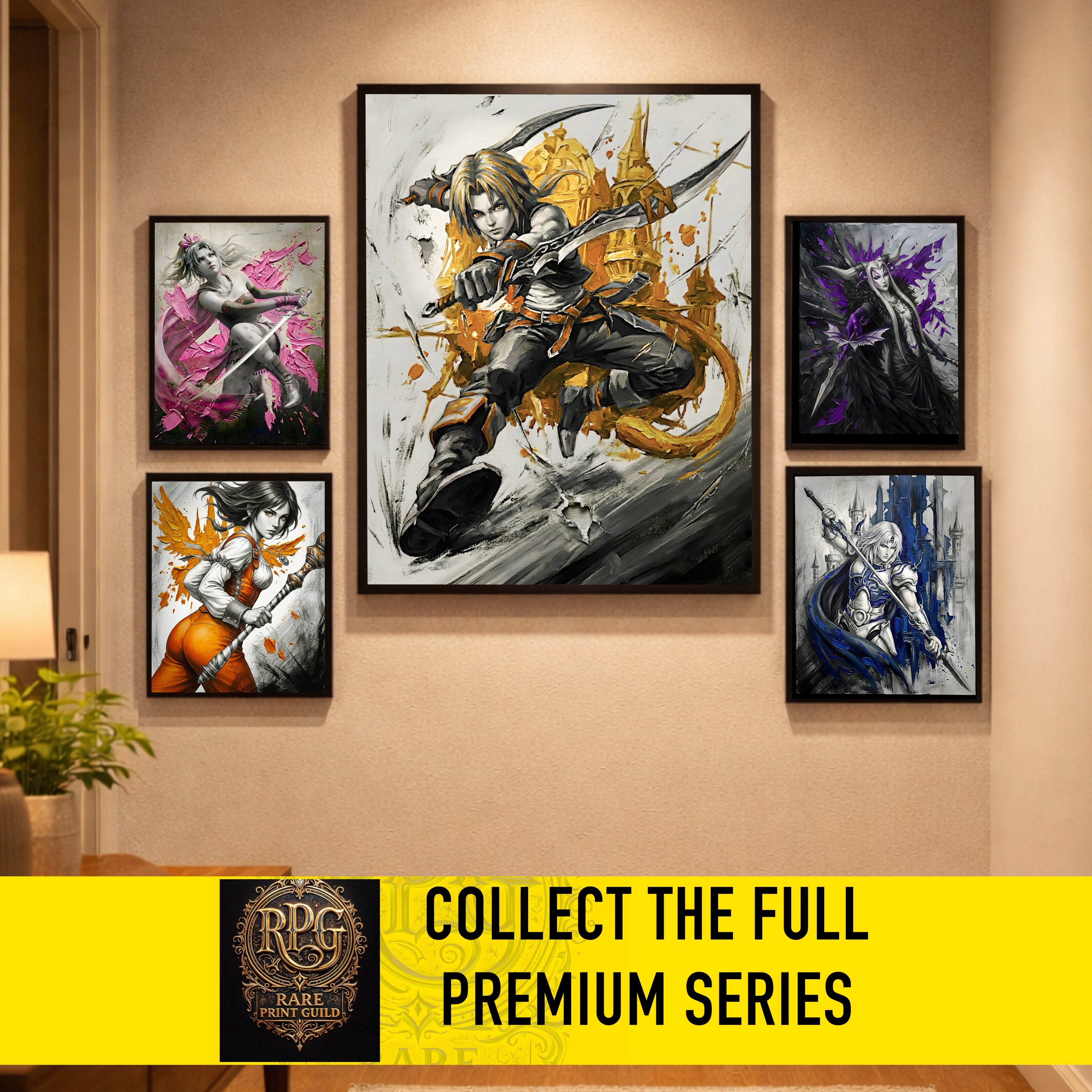 Zidane Tribal Monochrome Art Print | Final Fantasy IX Poster | FF9 Zidane Tribal Wall Art