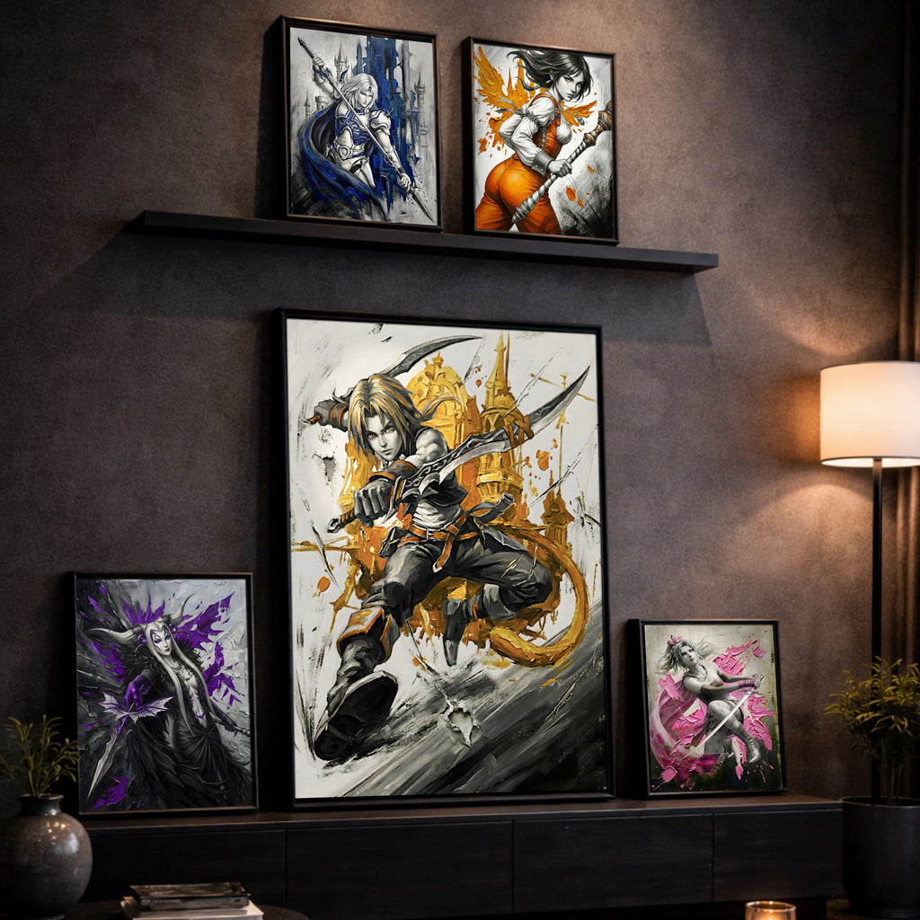 Zidane Tribal Monochrome Art Print | Final Fantasy IX Poster | FF9 Zidane Tribal Wall Art